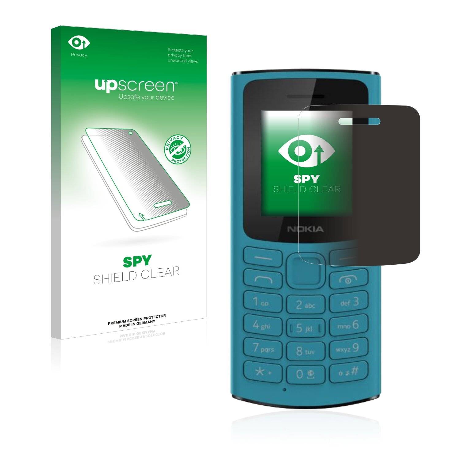 upscreen Spy Shield Clear Premium Blickschutzfolie für Nokia 110 4G