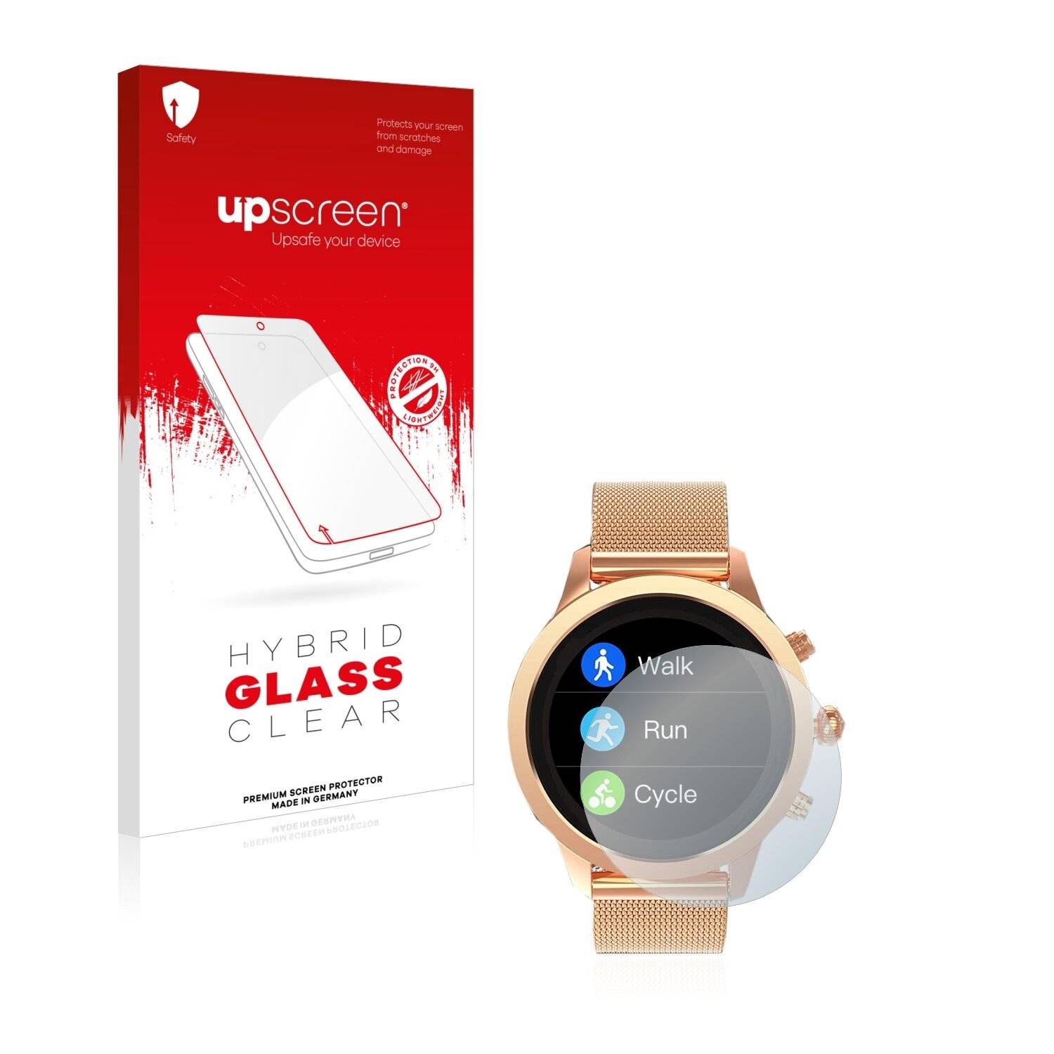 upscreen Hybrid Glass Clear Premium Schutzglas Folie für Aney Well
