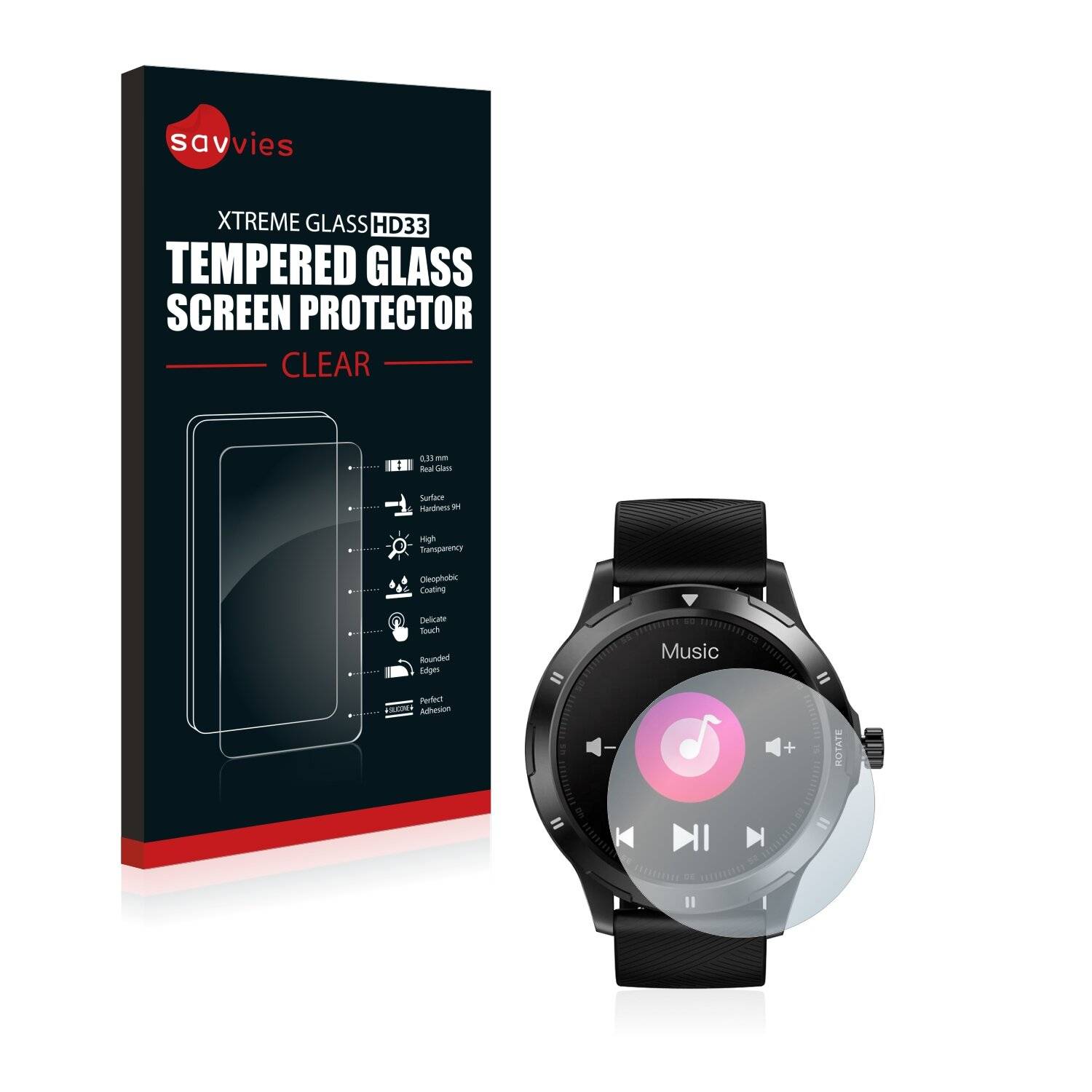 Savvies HD33 Clear Schutzglas für Levowatch