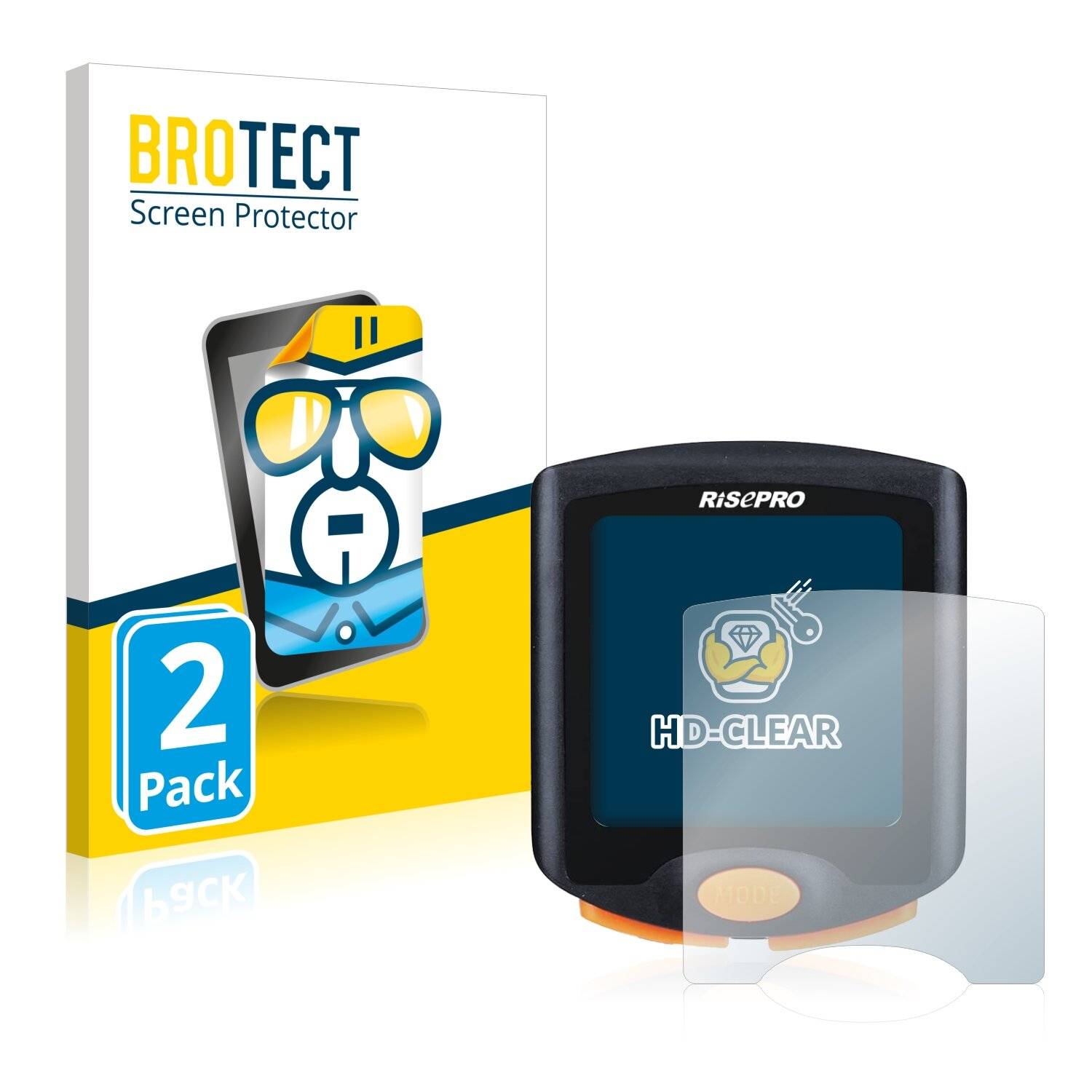 2x BROTECT HD-Clear Displayschutzfolie für Risepro