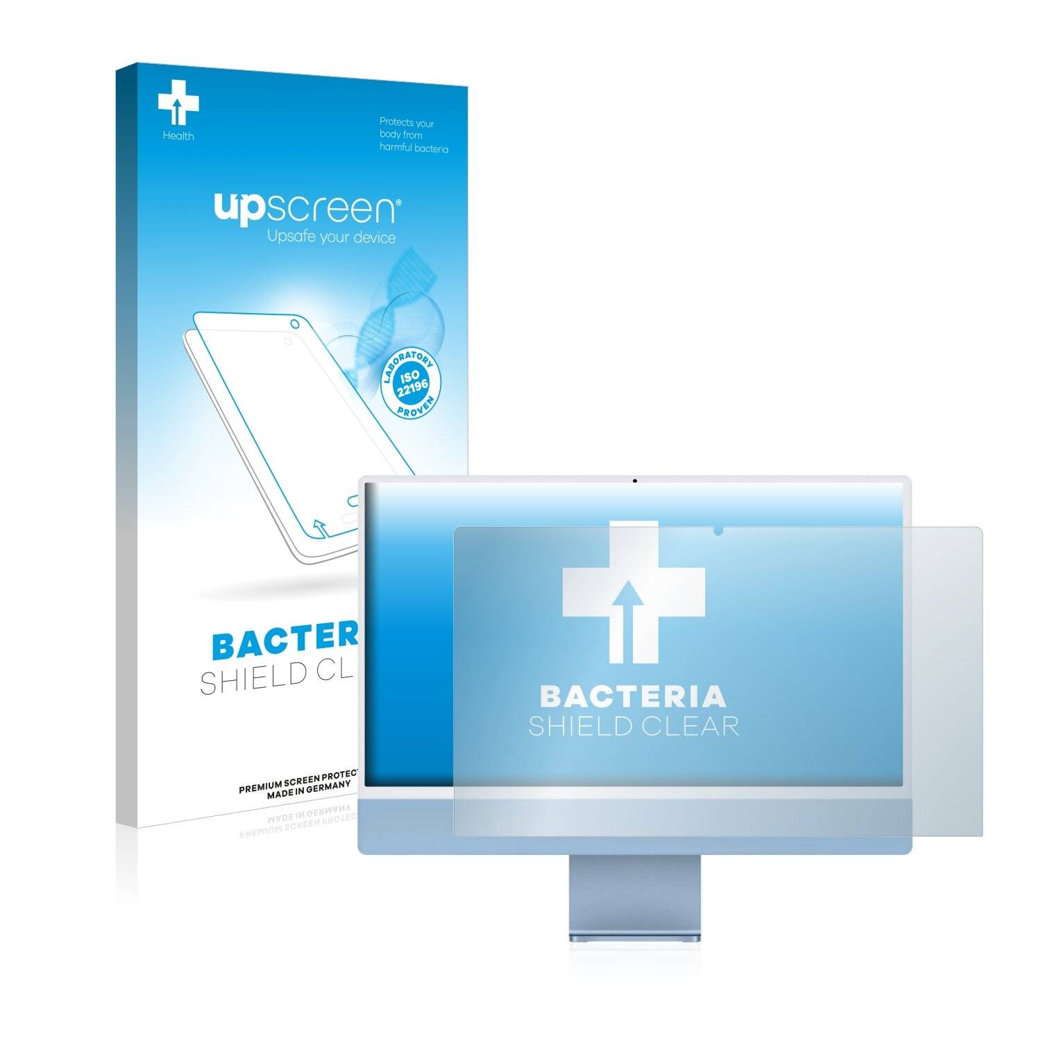 upscreen Bacteria Shield Clear Premium Antibakterielle Displayschutzfolie für Apple iMac 24