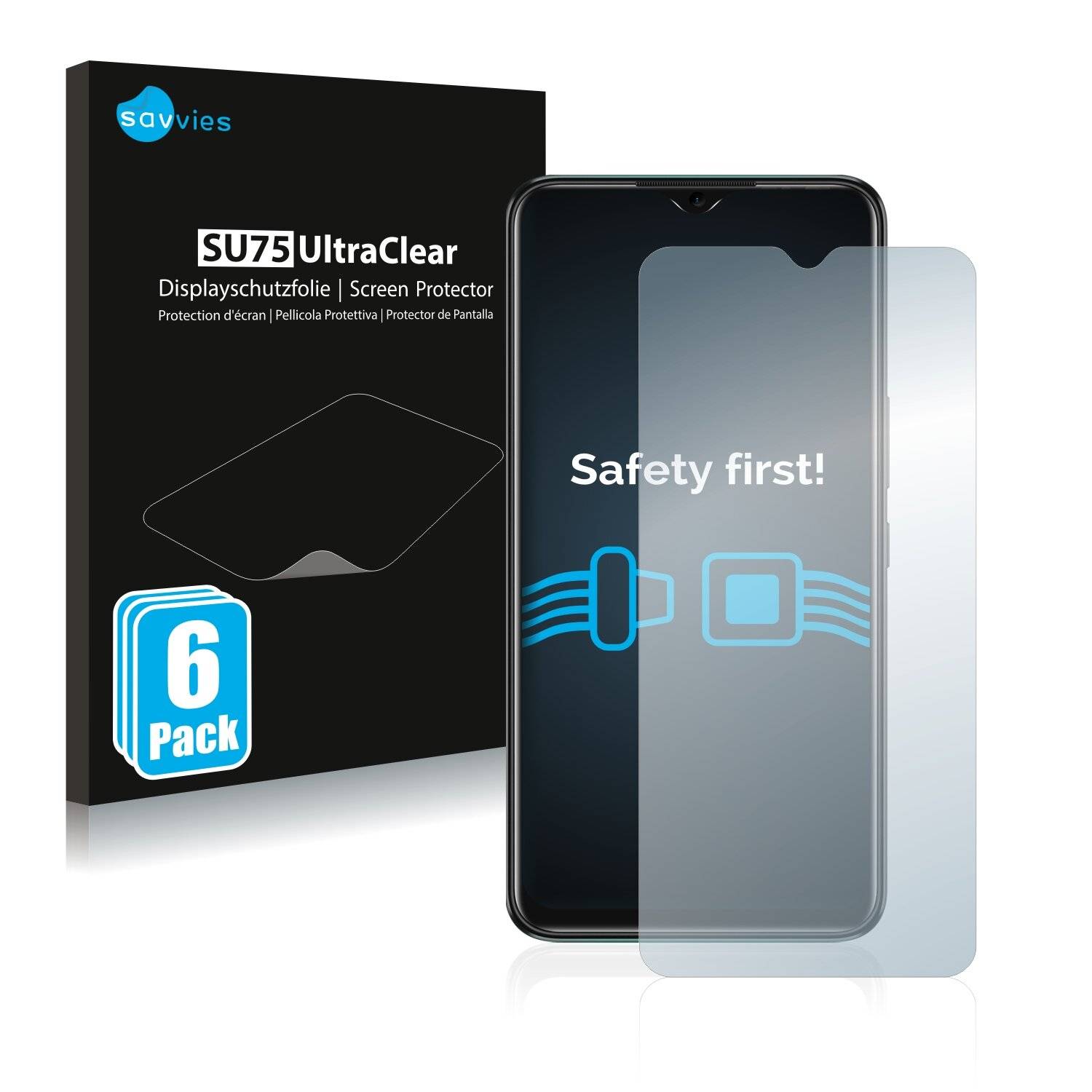 6x Savvies SU75 Displayschutzfolie für Infinix Hot