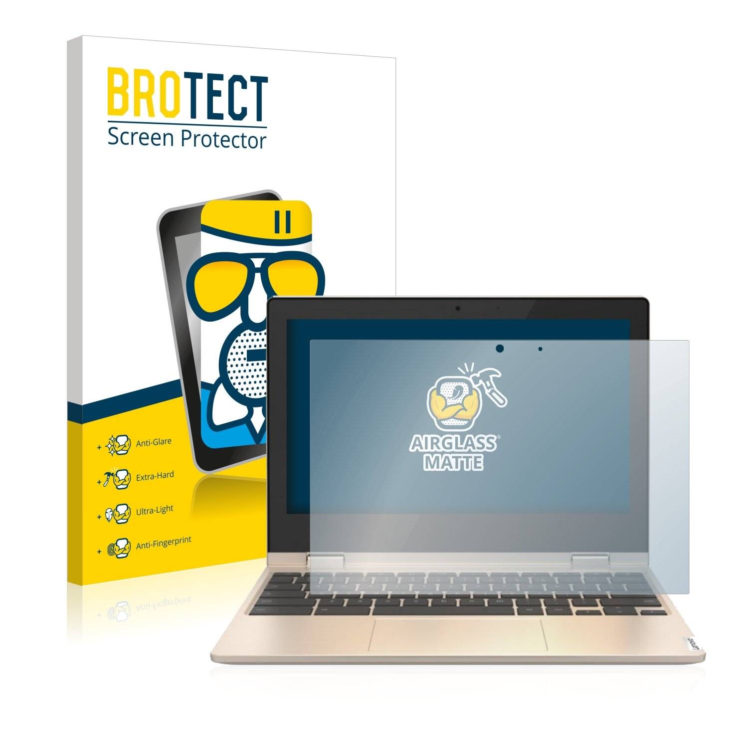 BROTECT AirGlass Matte Schutzglas Folie für Lenovo IdeaPad Flex 3