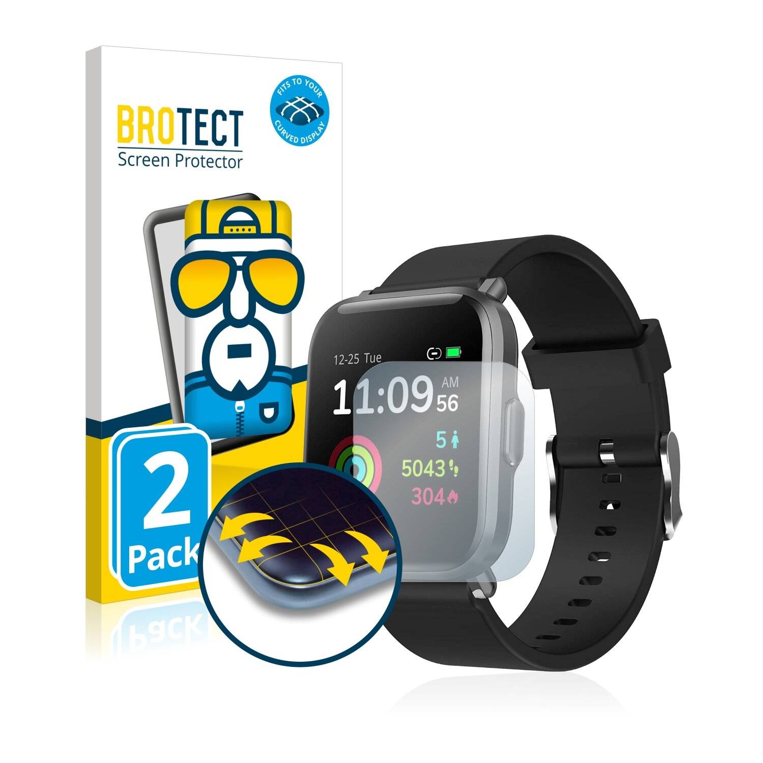 2x BROTECT Flex Full-Cover Displayschutzfolie für GRDE