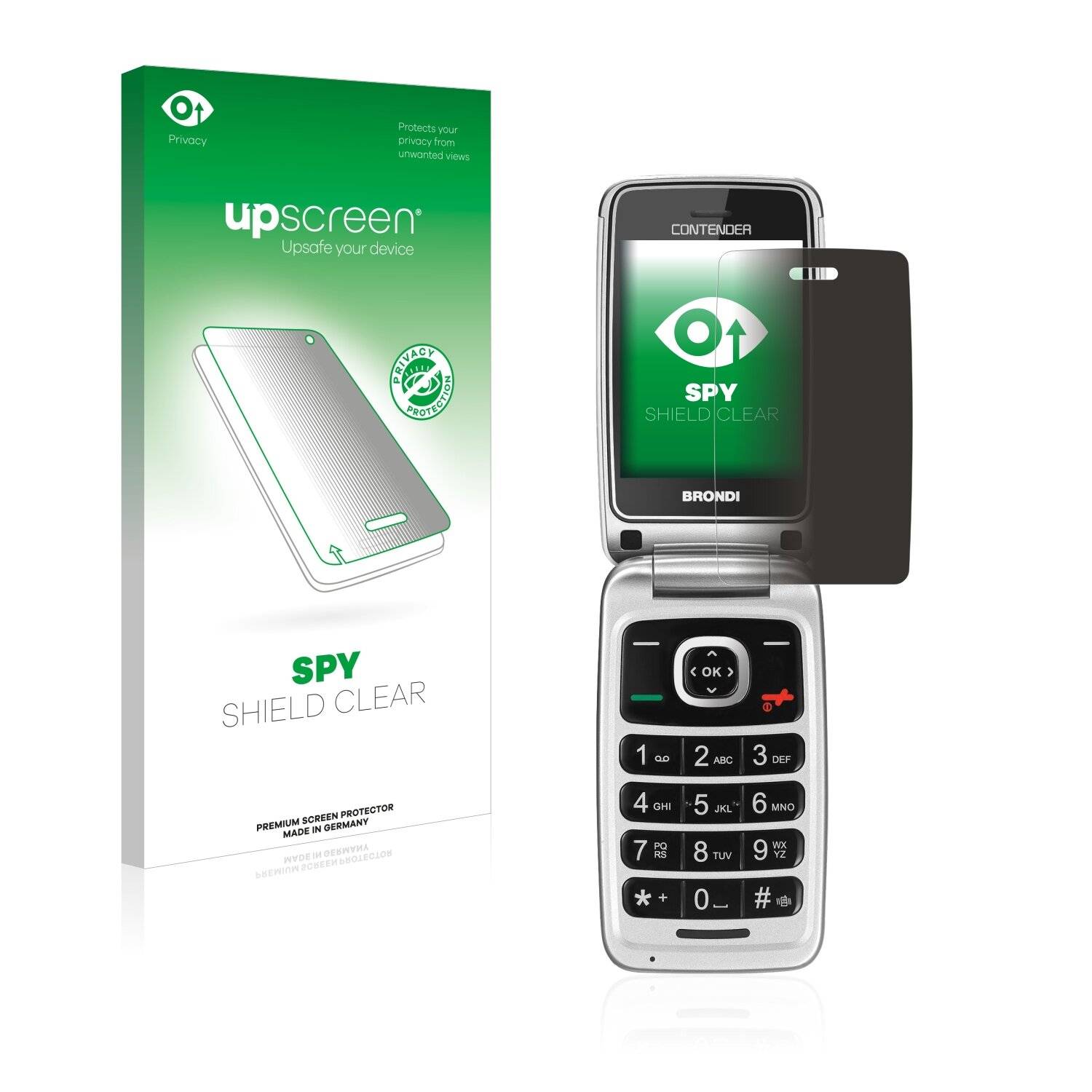 upscreen Spy Shield Clear Premium Blickschutzfolie für Brondi