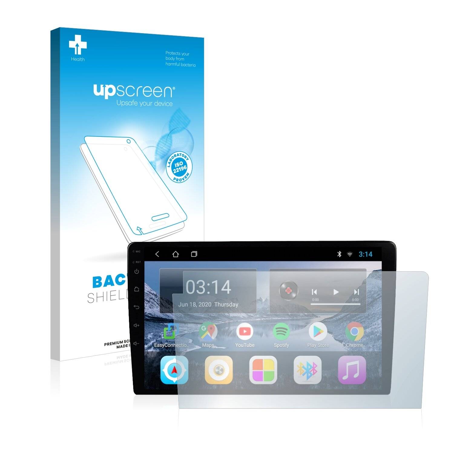 upscreen Bacteria Shield Clear Premium Antibakterielle Displayschutzfolie für Ekiy
