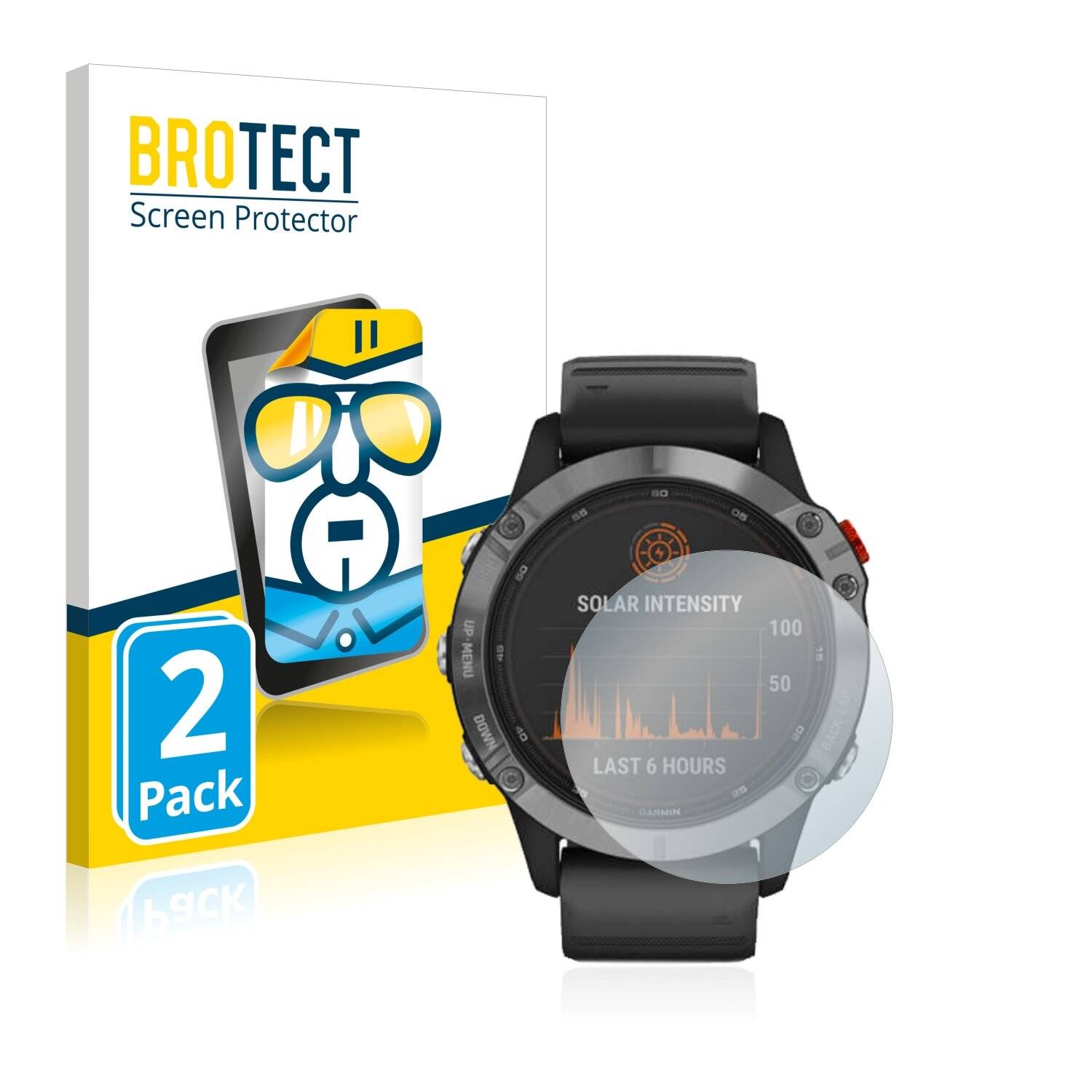 2x BROTECT HD-Clear Displayschutzfolie für Garmin Fenix 6