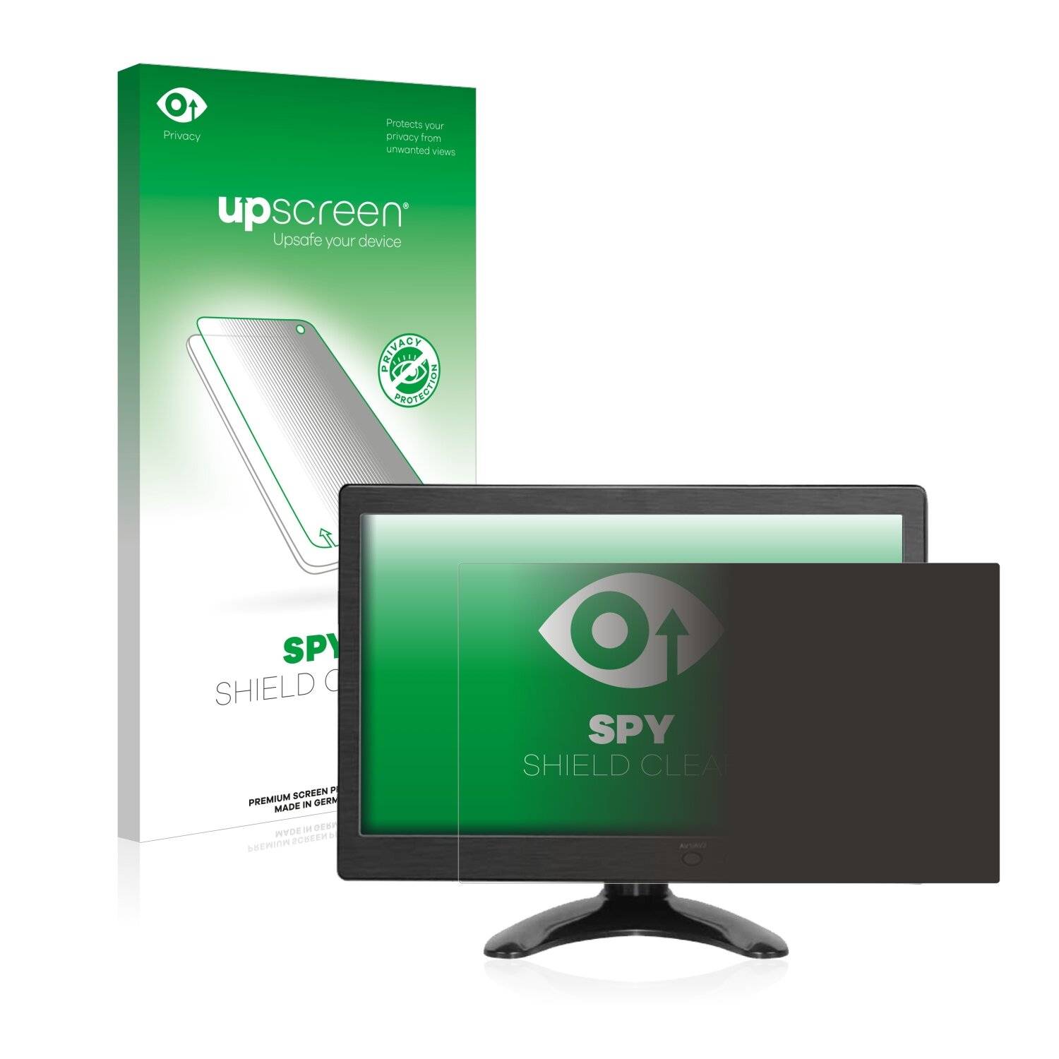 upscreen Spy Shield Clear Premium Blickschutzfolie für Kenowa Portable Touch Monitor