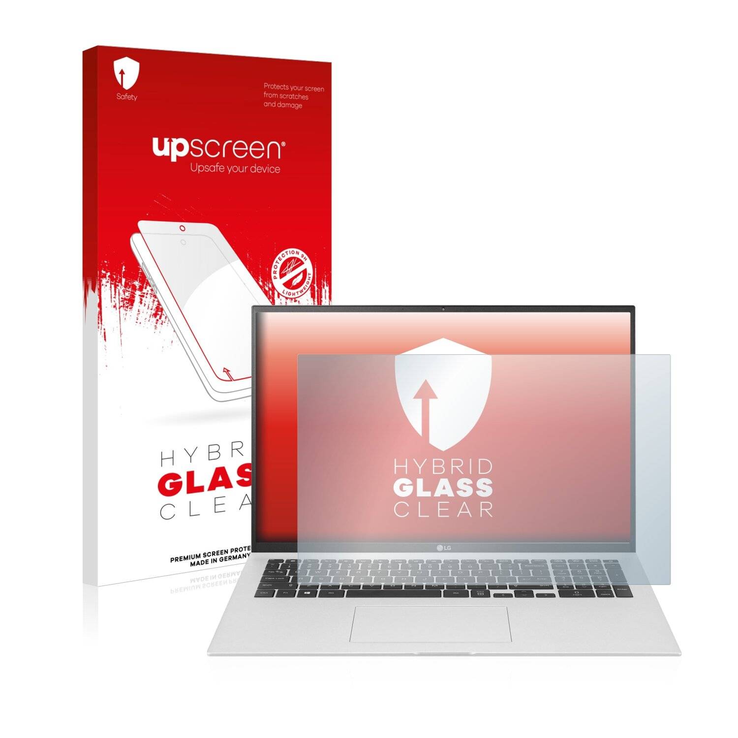 upscreen Hybrid Glass Clear Premium Schutzglas Folie für LG gram 16''