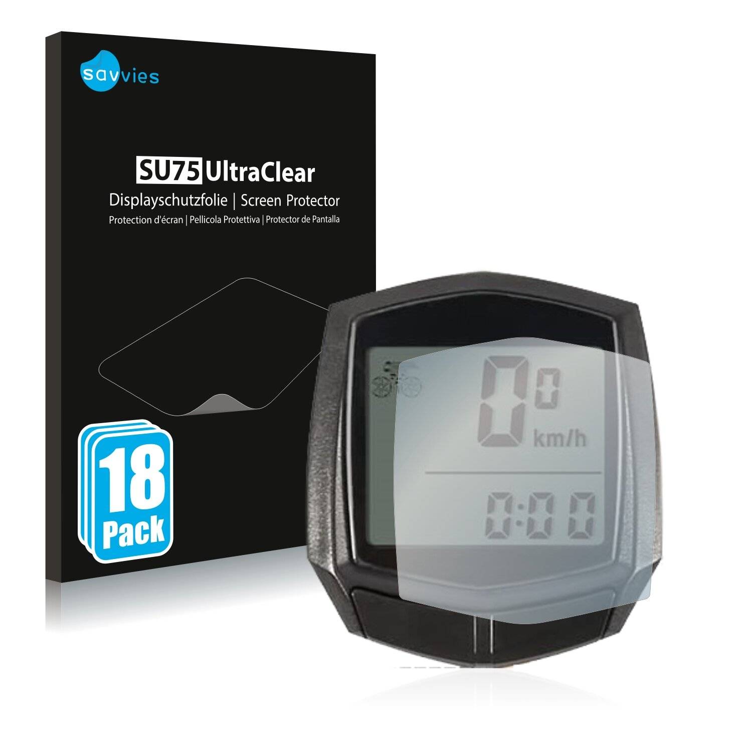 18x Savvies SU75 Displayschutzfolie für CrazyFire Bike