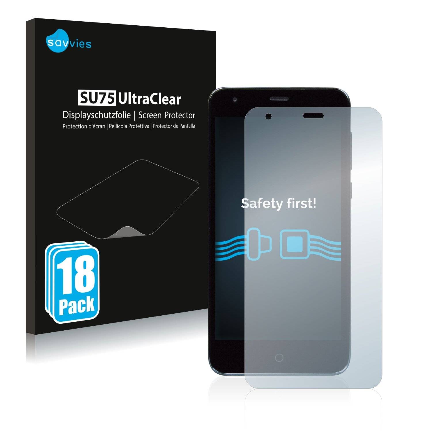 18x Savvies SU75 Displayschutzfolie für Mediacom PhonePad Duo