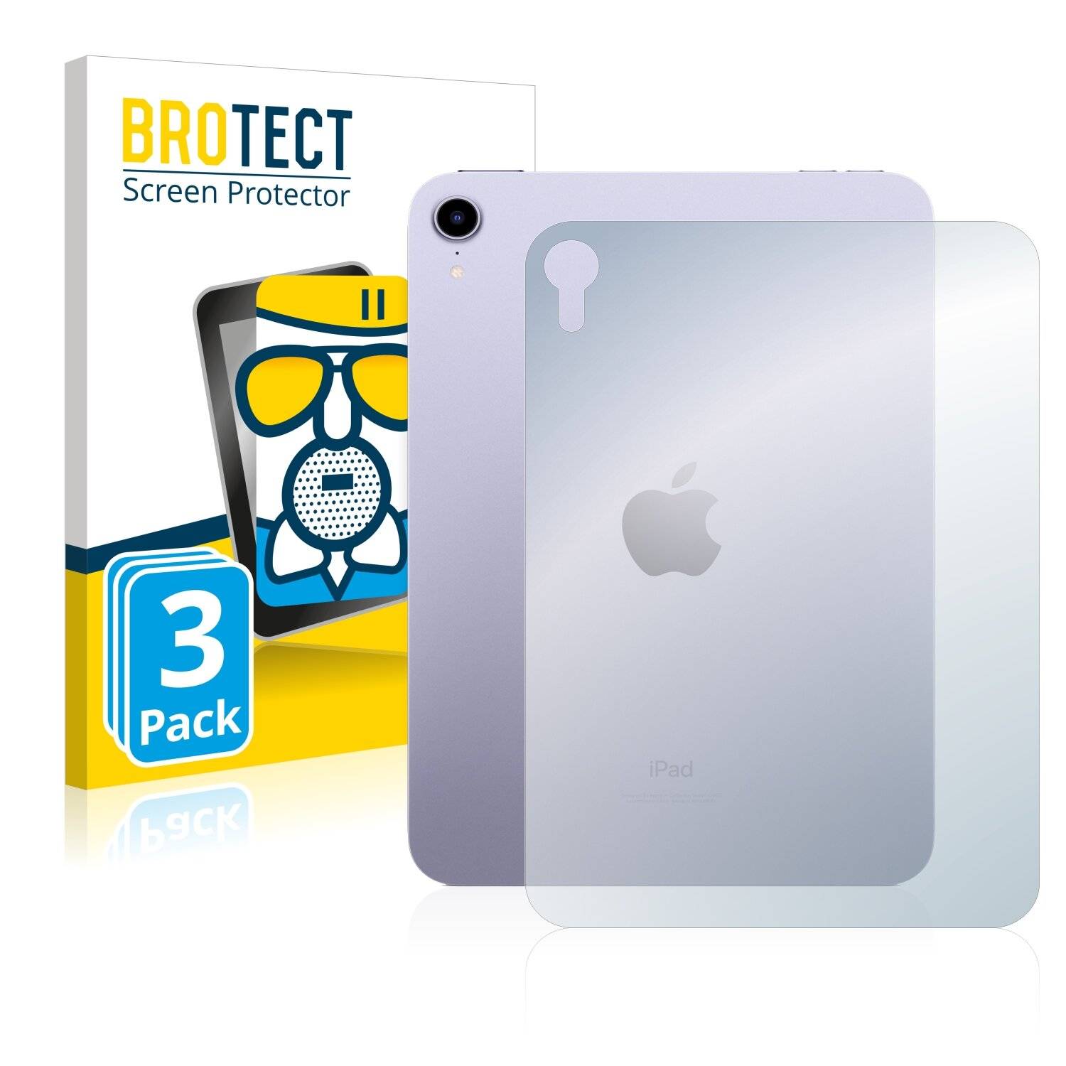 3x BROTECT AirGlass Matte Schutzglas Folie für Apple iPad Mini 6 WiFi Cellular 2021