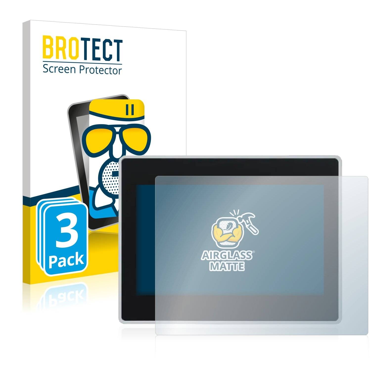 3x BROTECT AirGlass Matte Schutzglas Folie für Panasonic