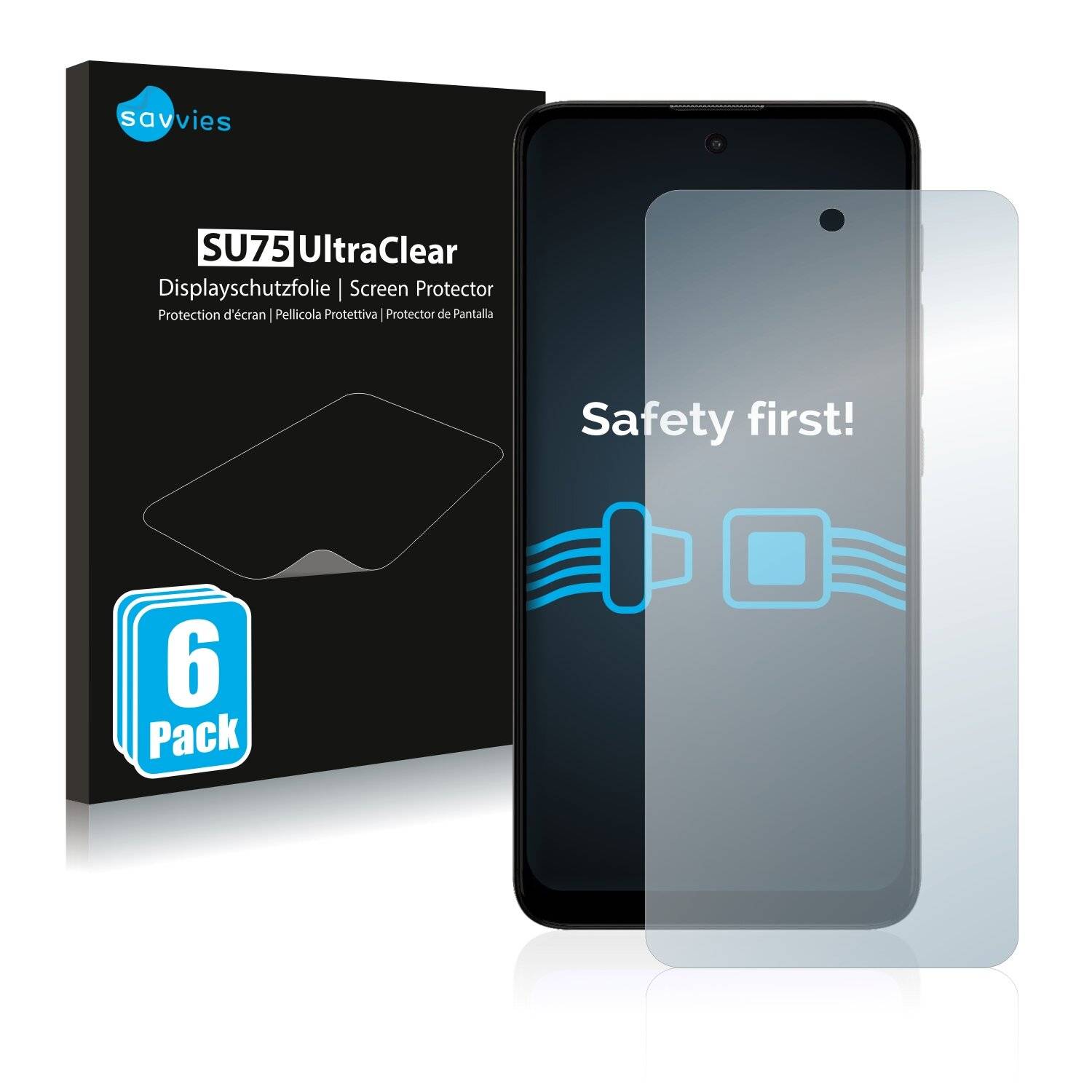 6x Savvies SU75 Displayschutzfolie für Motorola Moto