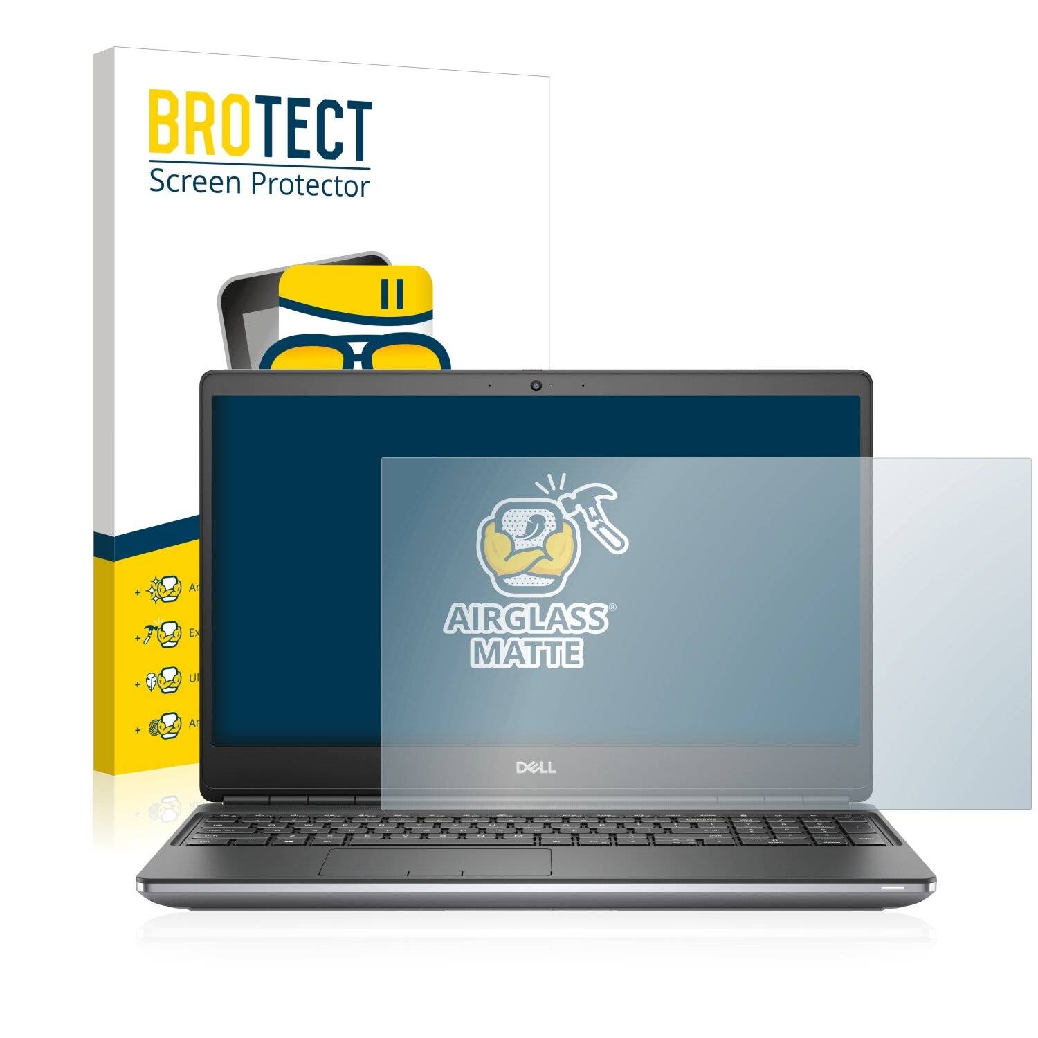 BROTECT AirGlass Matte Schutzglas Folie für Dell Mobile Precision