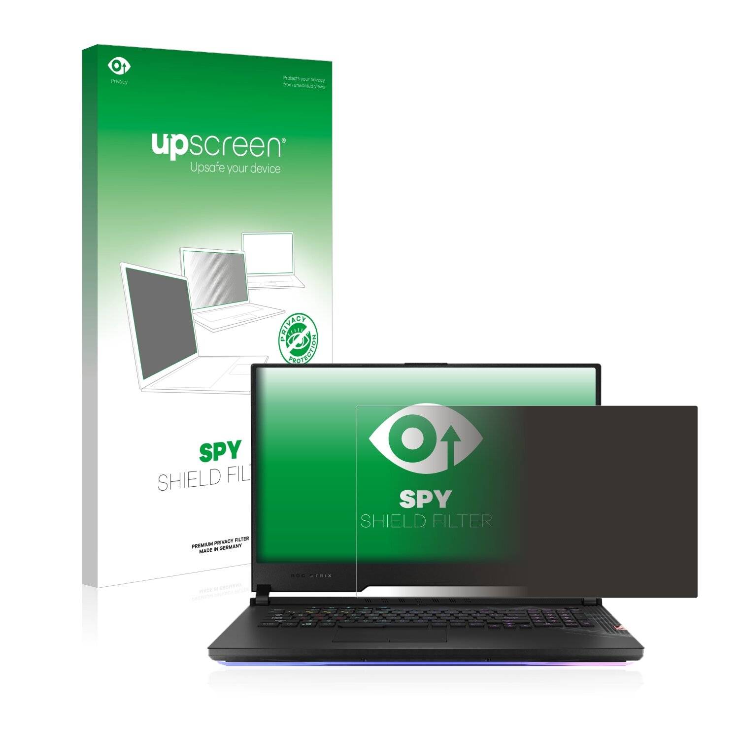 upscreen Spy Shield Filter Premium Blickschutzfilter für Asus ROG Strix Scar