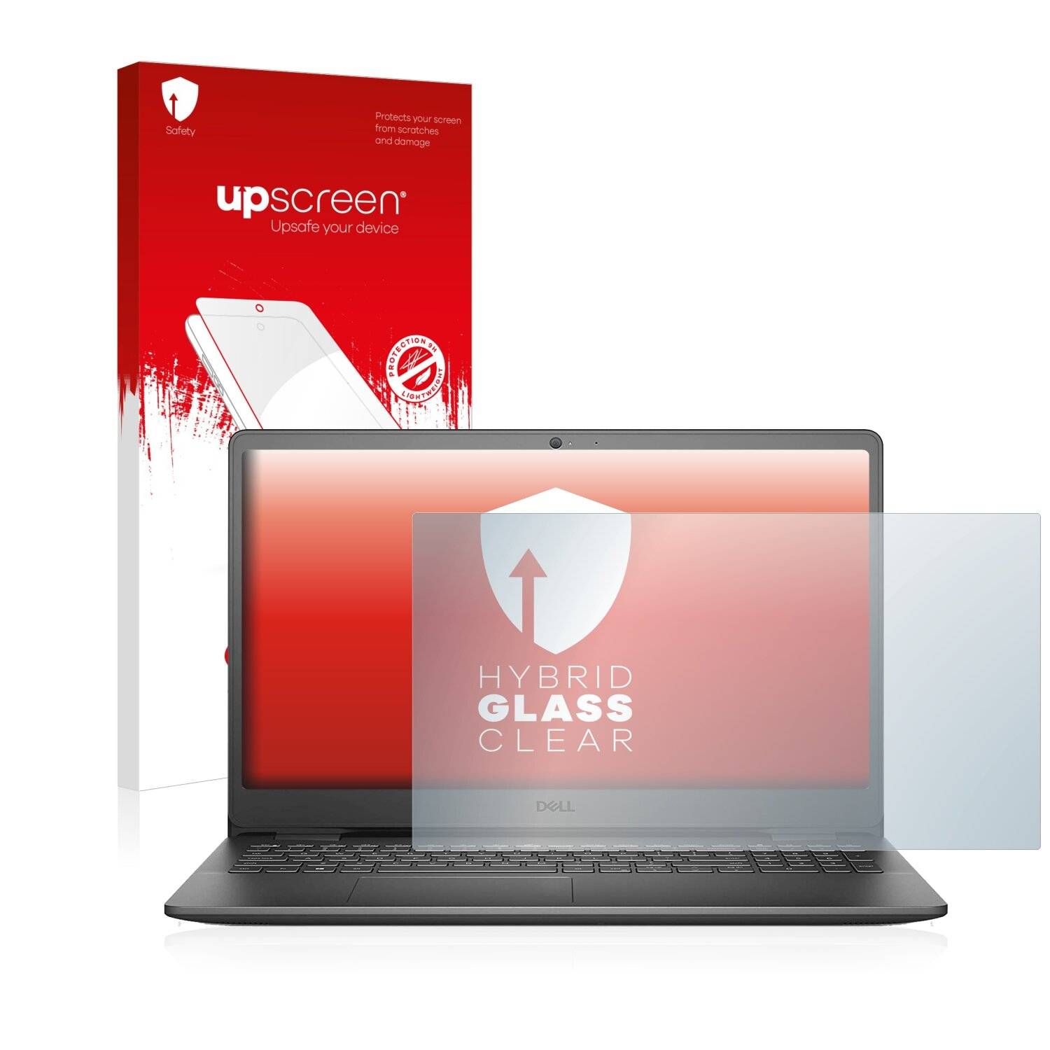 upscreen Hybrid Glass Clear Premium Schutzglas Folie für Dell Inspiron 15