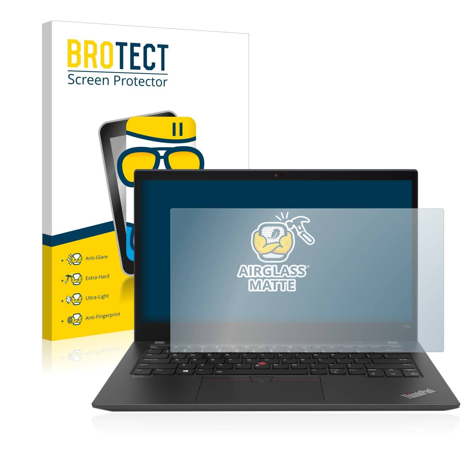 BROTECT AirGlass Matte Schutzglas Folie für Lenovo ThinkPad T14s Gen