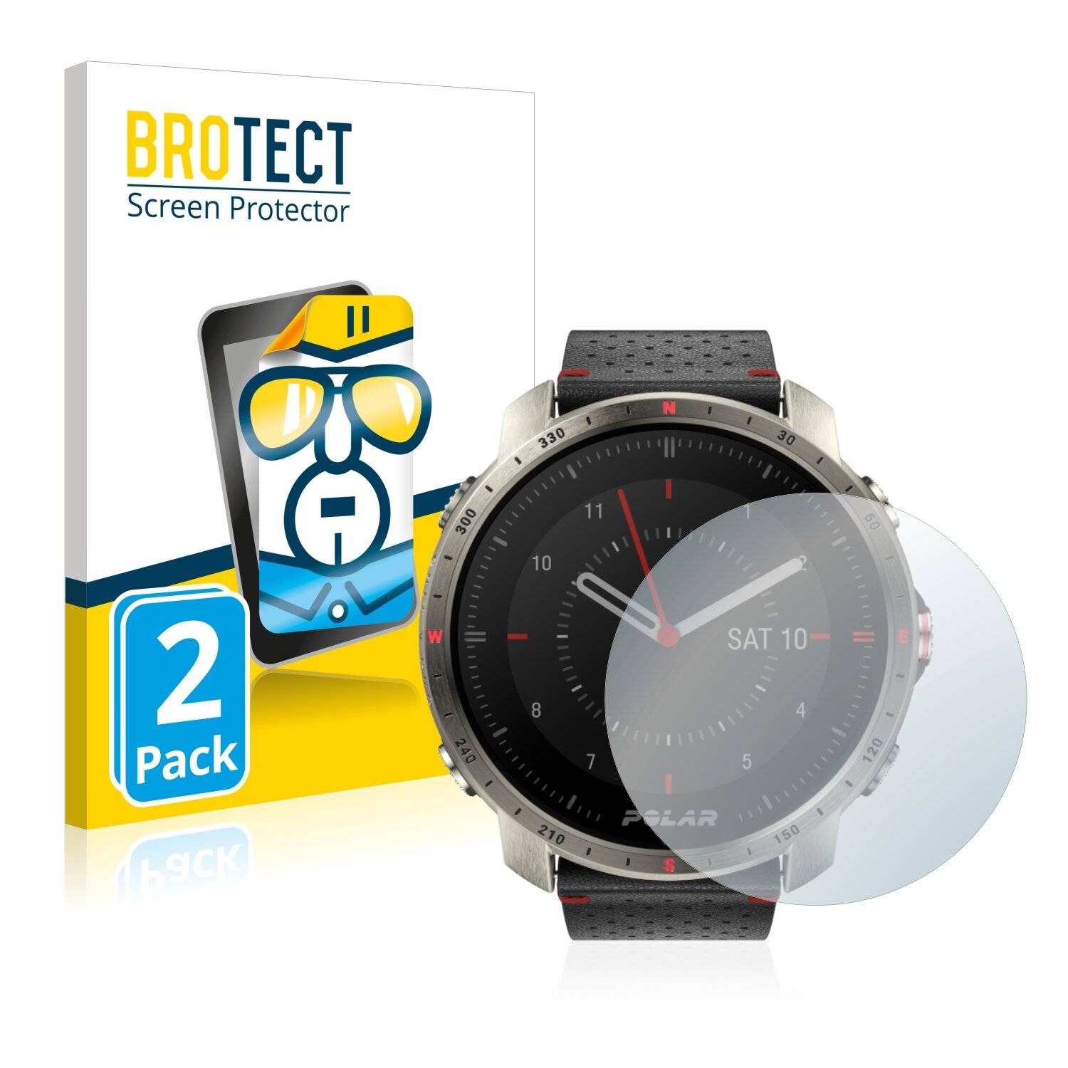 2x BROTECT HD-Clear Displayschutzfolie für Polar Grit X Pro