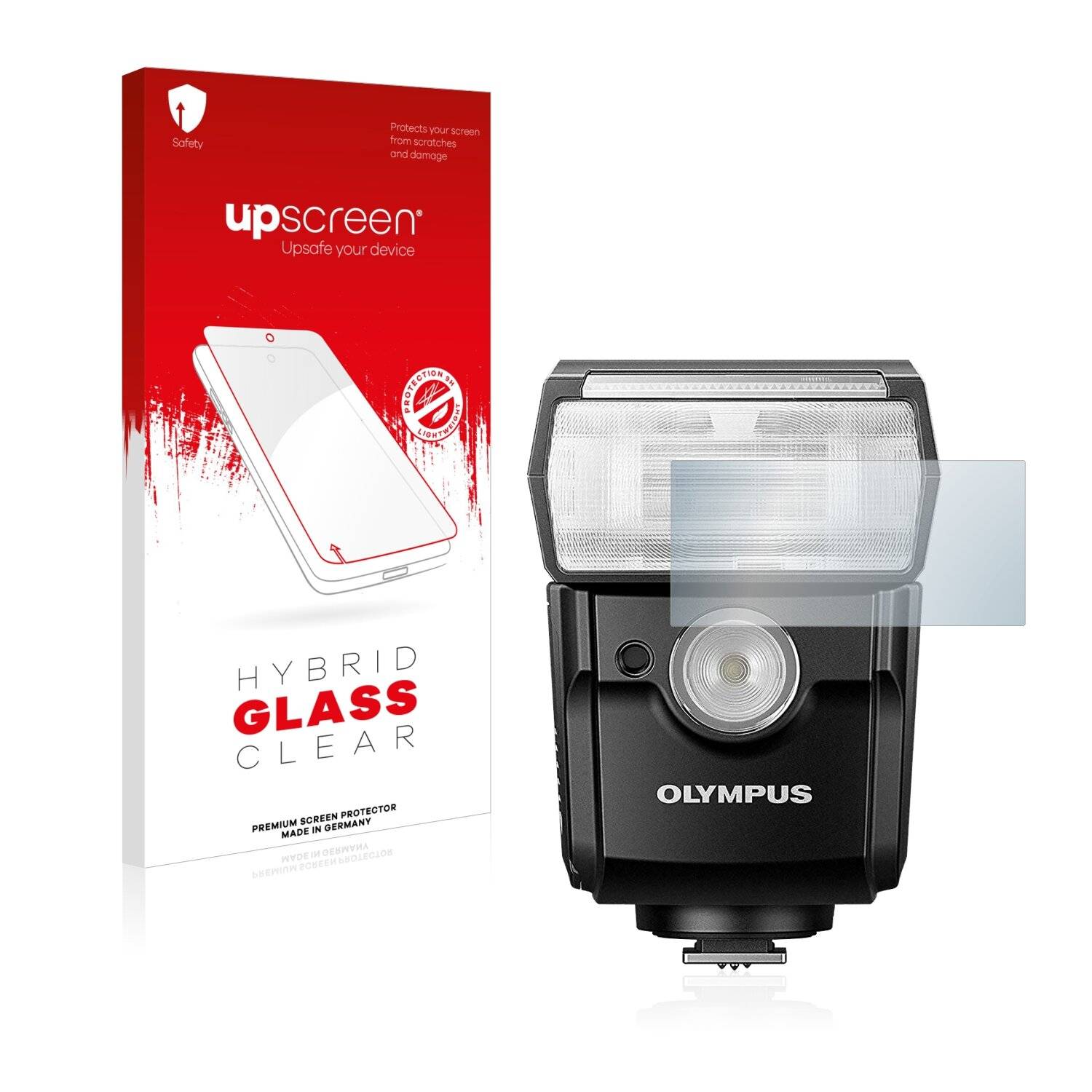 upscreen Hybrid Glass Clear Premium Schutzglas Folie für Olympus