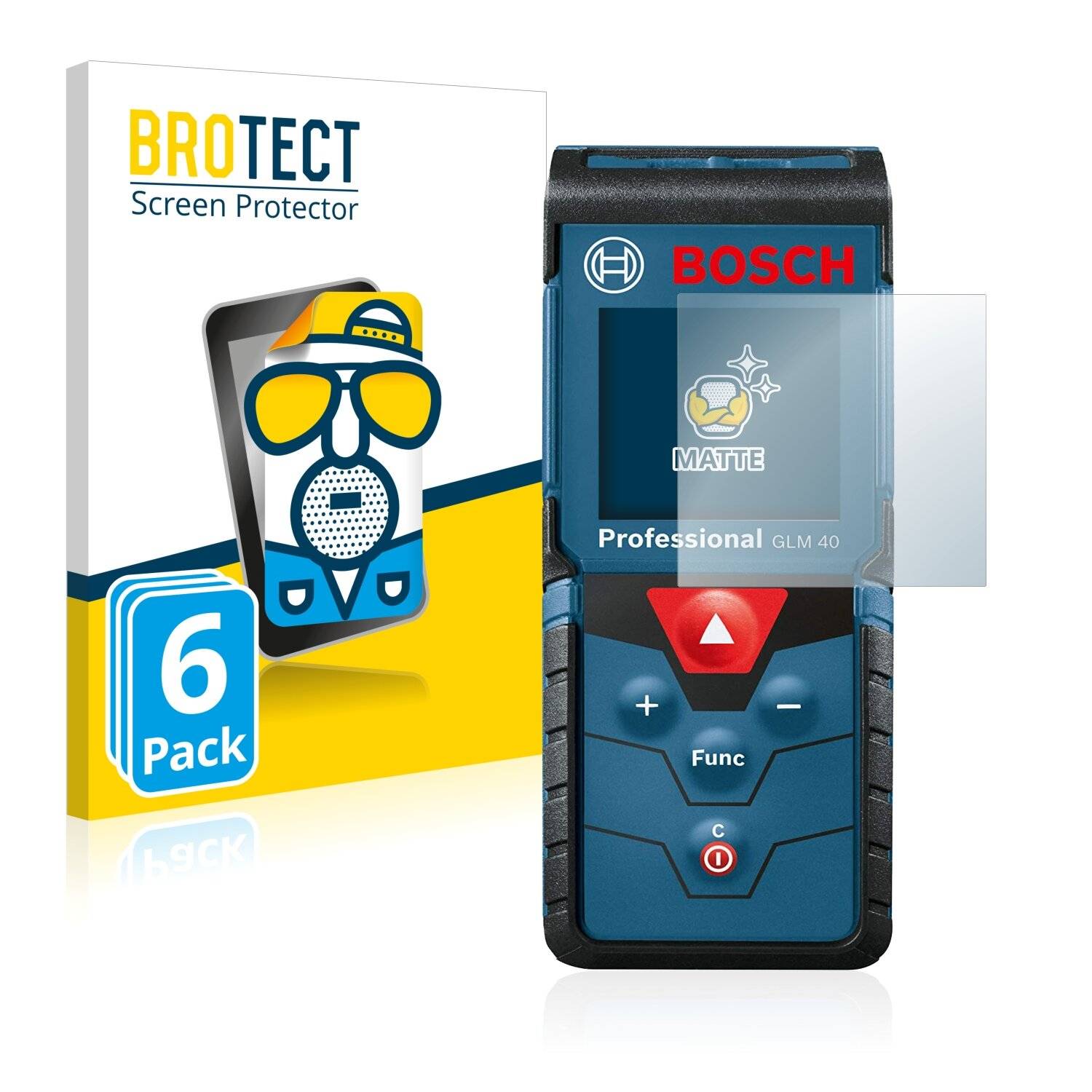 6x BROTECT Matte Displayschutzfolie für Bosch GLM 40 Professional - Entspiegelt,