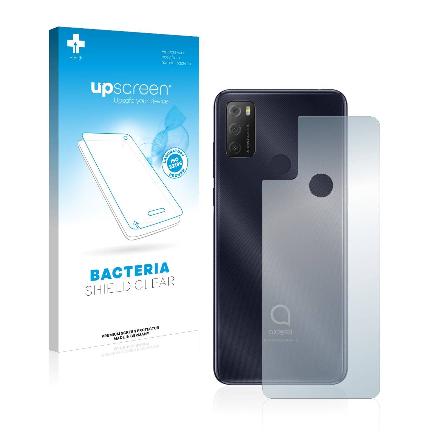upscreen Bacteria Shield Clear Premium Antibakterielle Displayschutzfolie für Alcatel 1S
