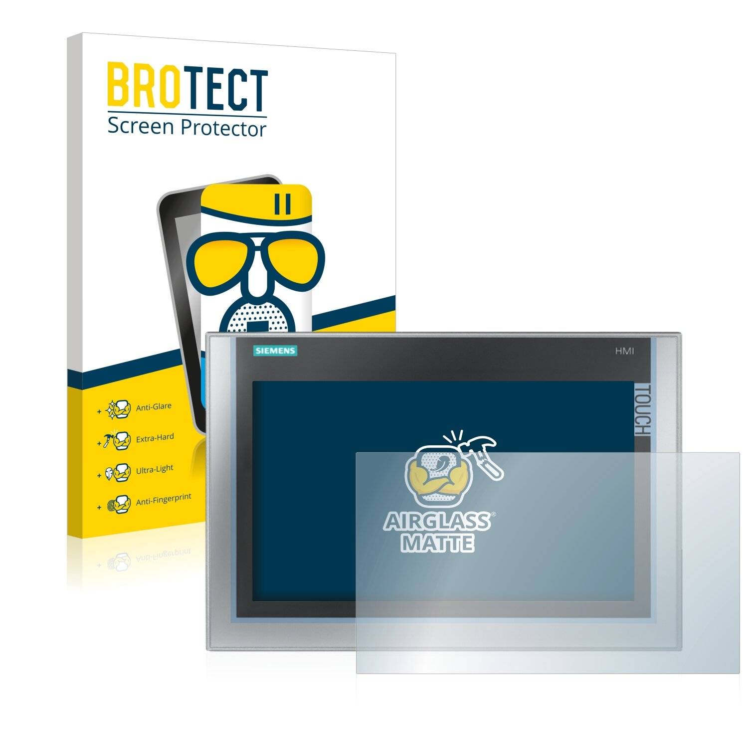 BROTECT AirGlass Matte Schutzglas Folie für Siemens Simatic HMI TP 1200 Comfort