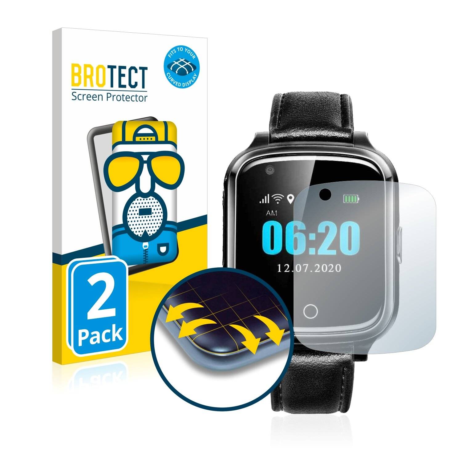2x BROTECT Flex Matte Full-Cover Displayschutzfolie für Vidimensio