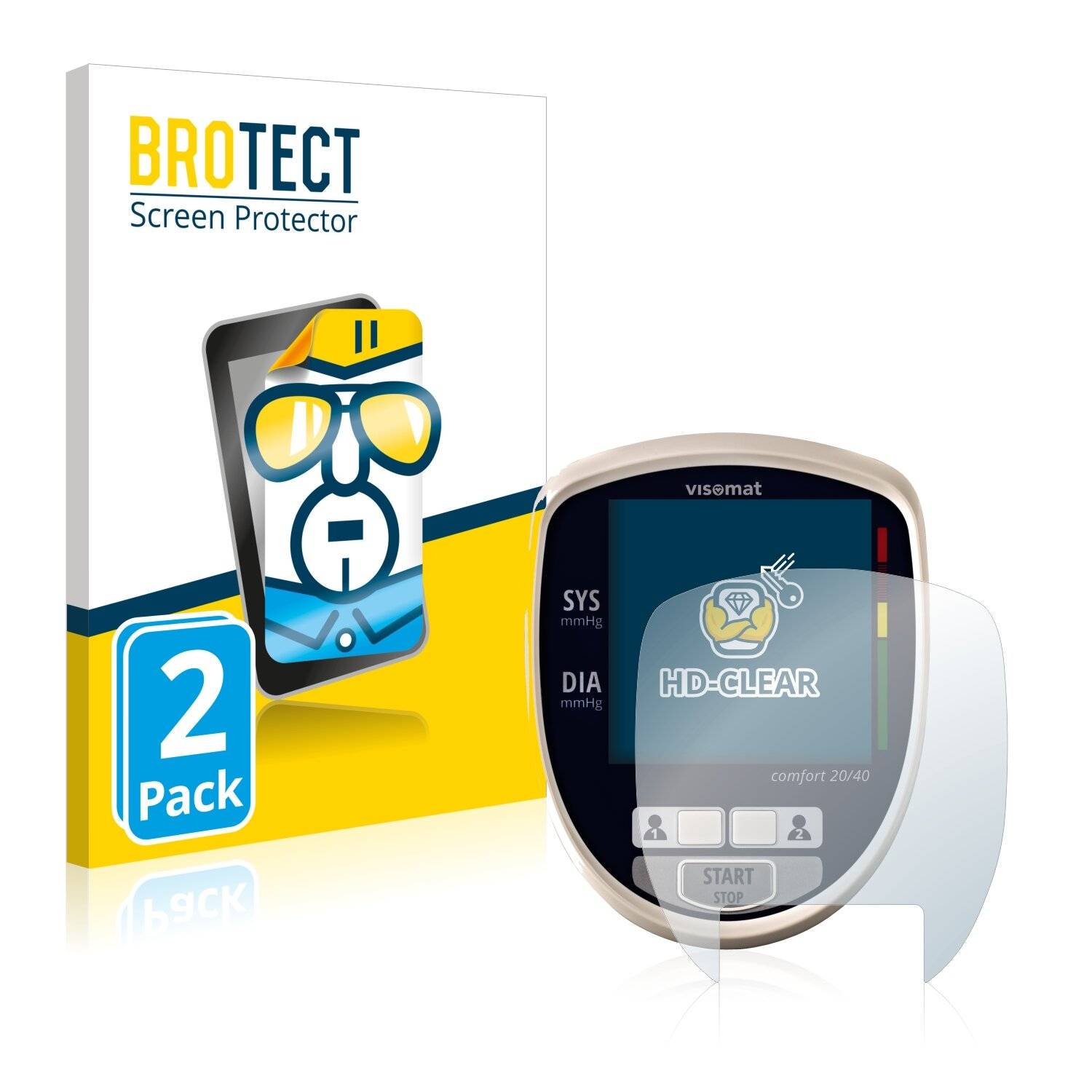 2x BROTECT HD-Clear Displayschutzfolie für Visomat Comfort