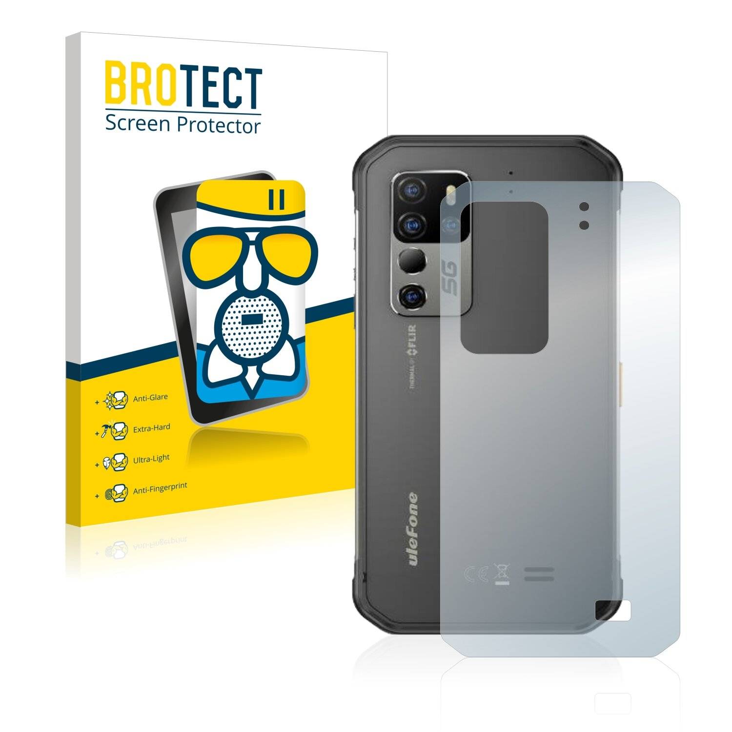 BROTECT AirGlass Matte Schutzglas Folie für Ulefone Armor 11T 5G