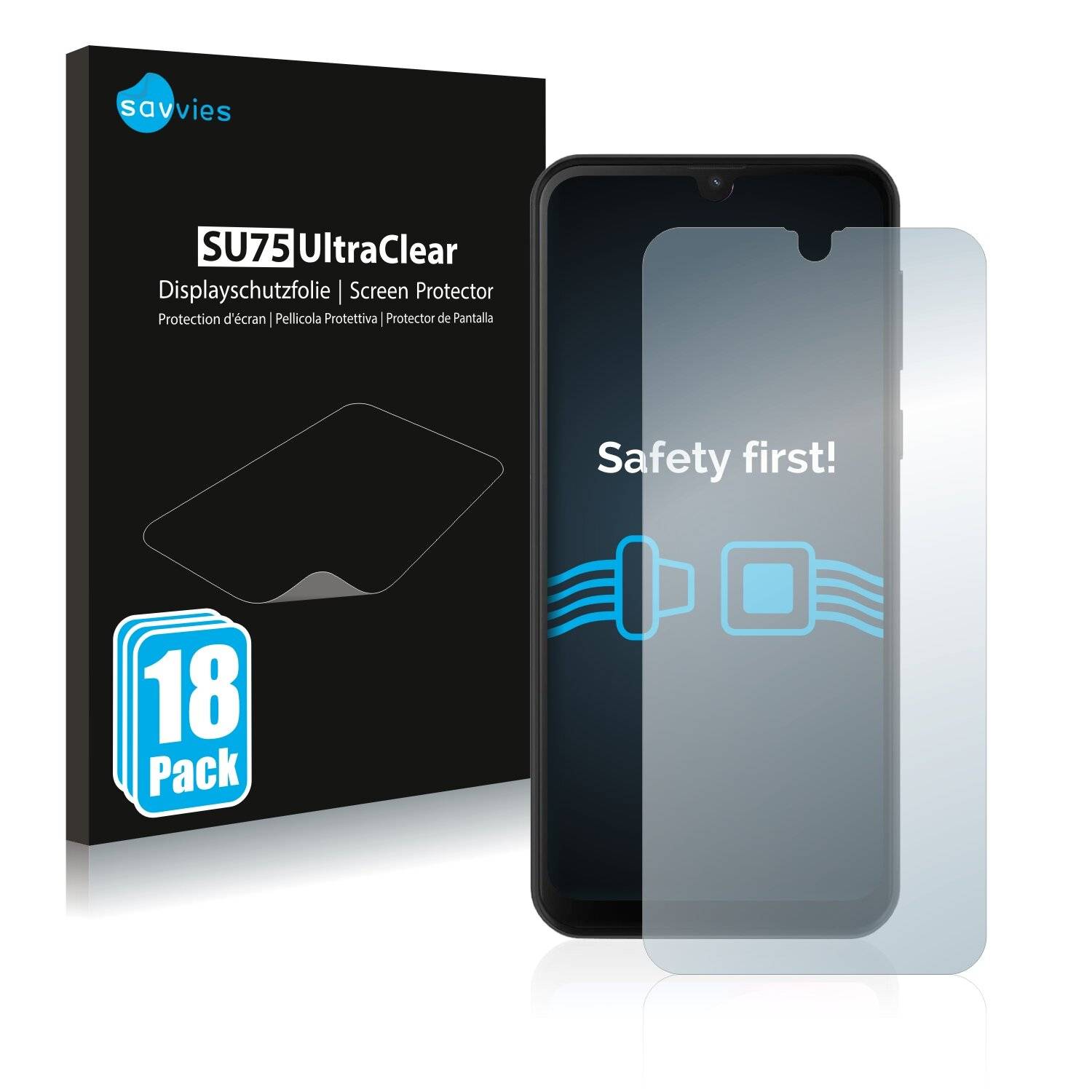 18x Savvies SU75 Displayschutzfolie für Blackview Oscal C20