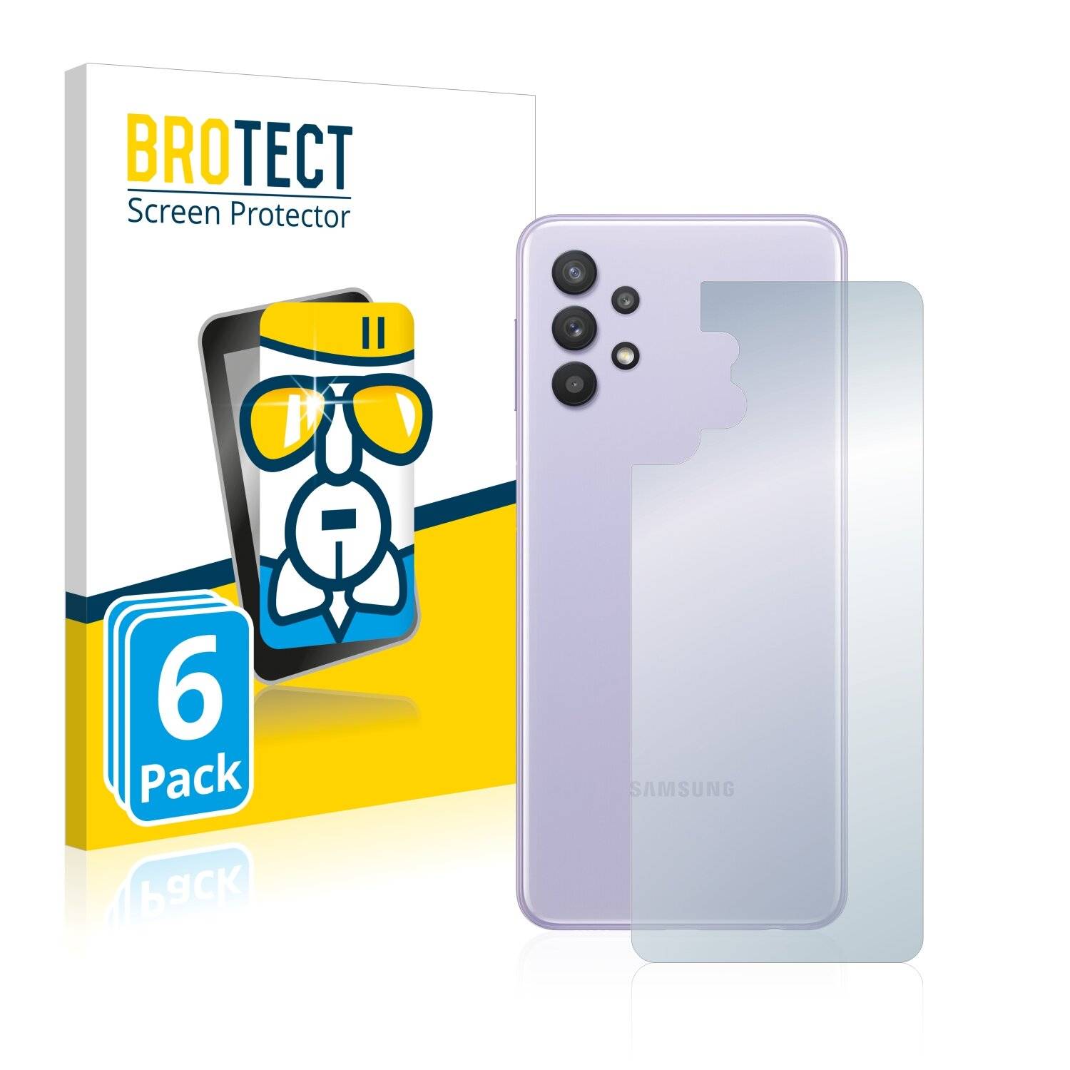 6x BROTECT AirGlass Schutzglas Folie für Samsung Galaxy A32