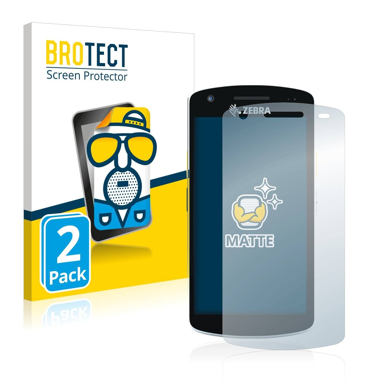 2x BROTECT Matte Displayschutzfolie für Zebra EC55 - Entspiegelt,