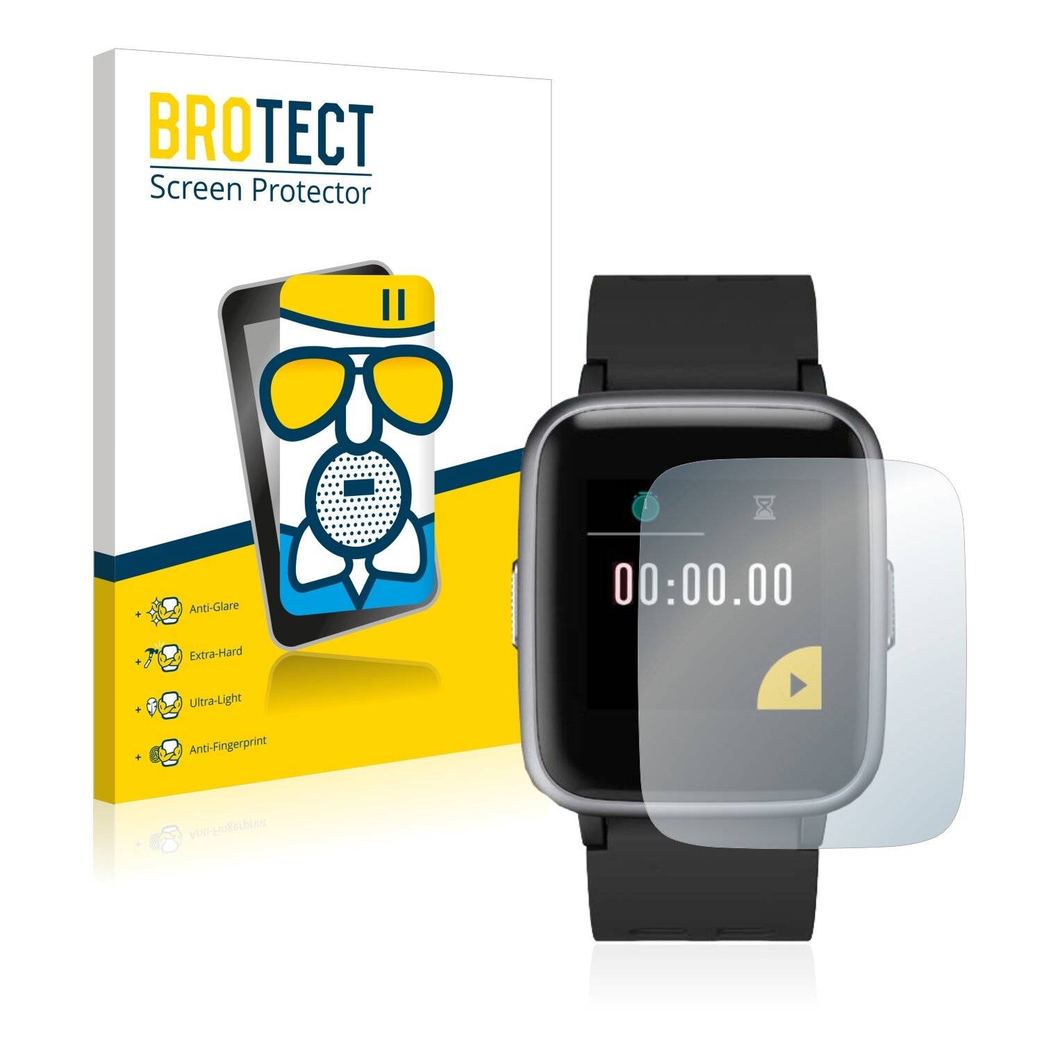 BROTECT AirGlass Matte Schutzglas Folie für Letsfit Fitness Tracker