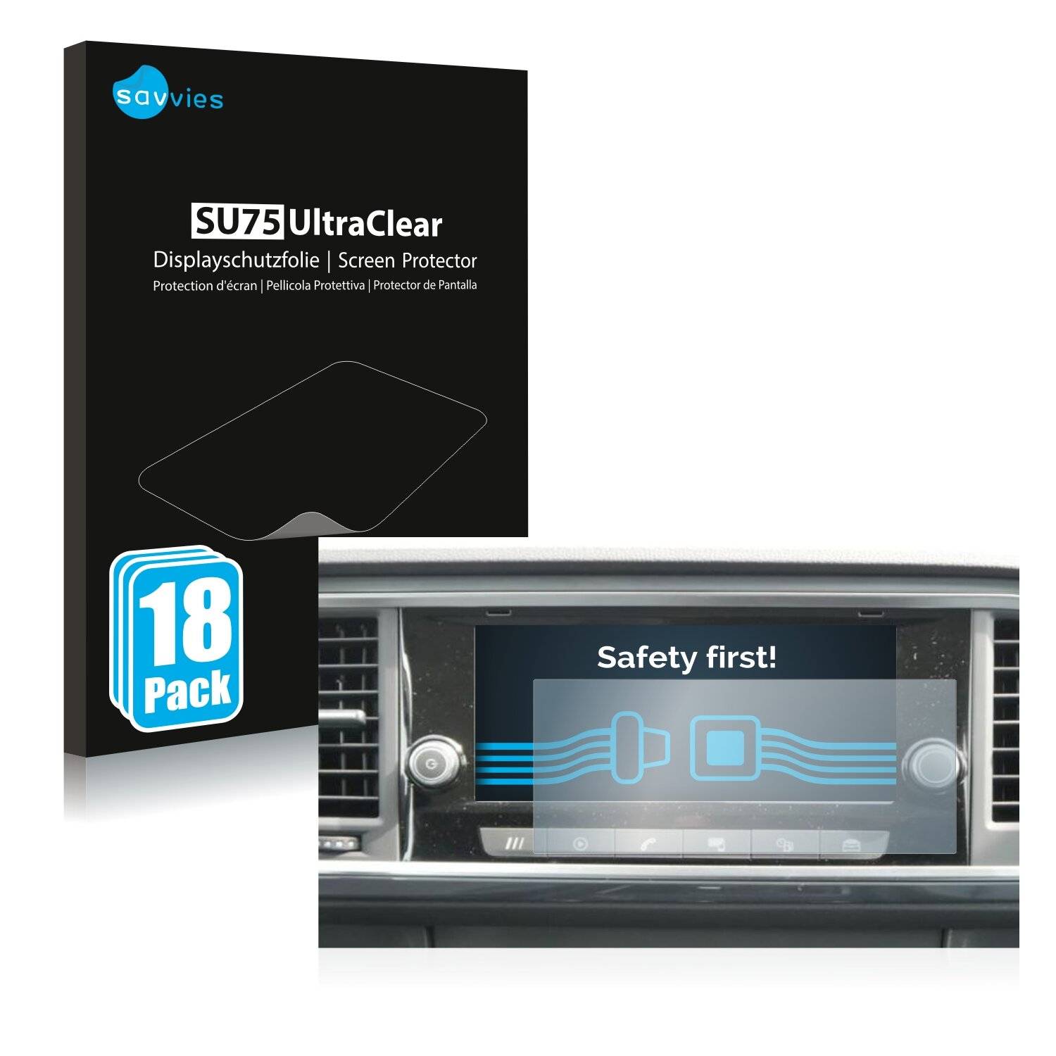 18x Savvies SU75 Displayschutzfolie für Seat Ateca 2021 Media System