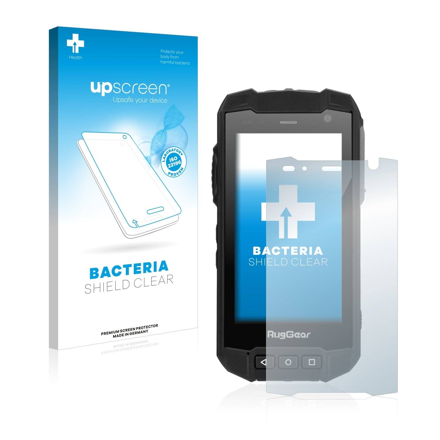 upscreen Bacteria Shield Clear Premium Antibakterielle Displayschutzfolie für RugGear