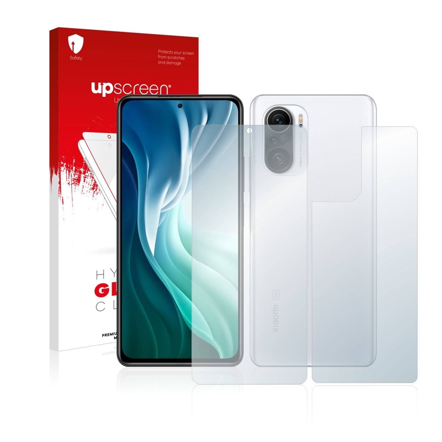 upscreen Hybrid Glass Clear Premium Schutzglas Folie für Xiaomi Mi 11X Pro (Vorder +