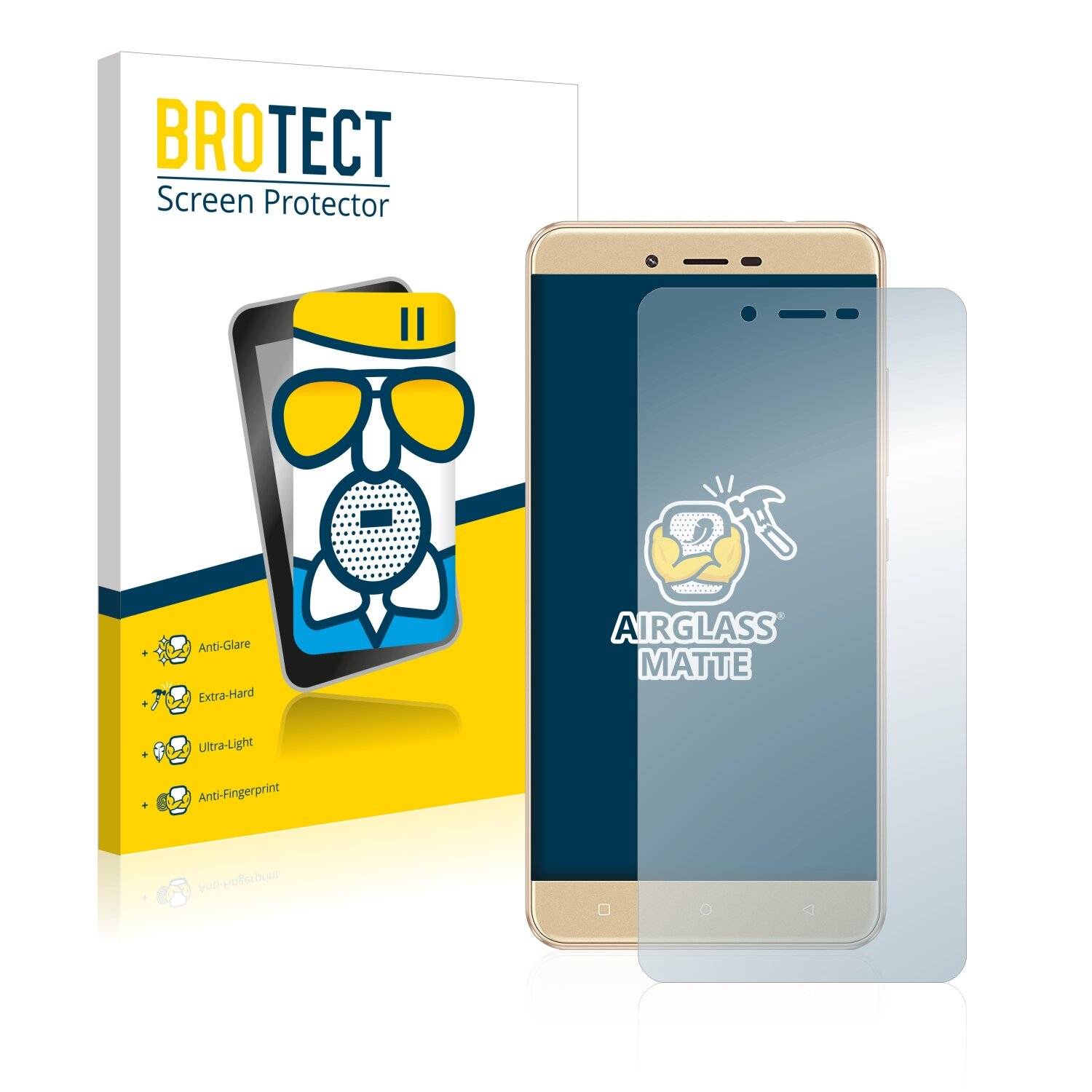BROTECT AirGlass Matte Schutzglas Folie für BLU Vivo XL