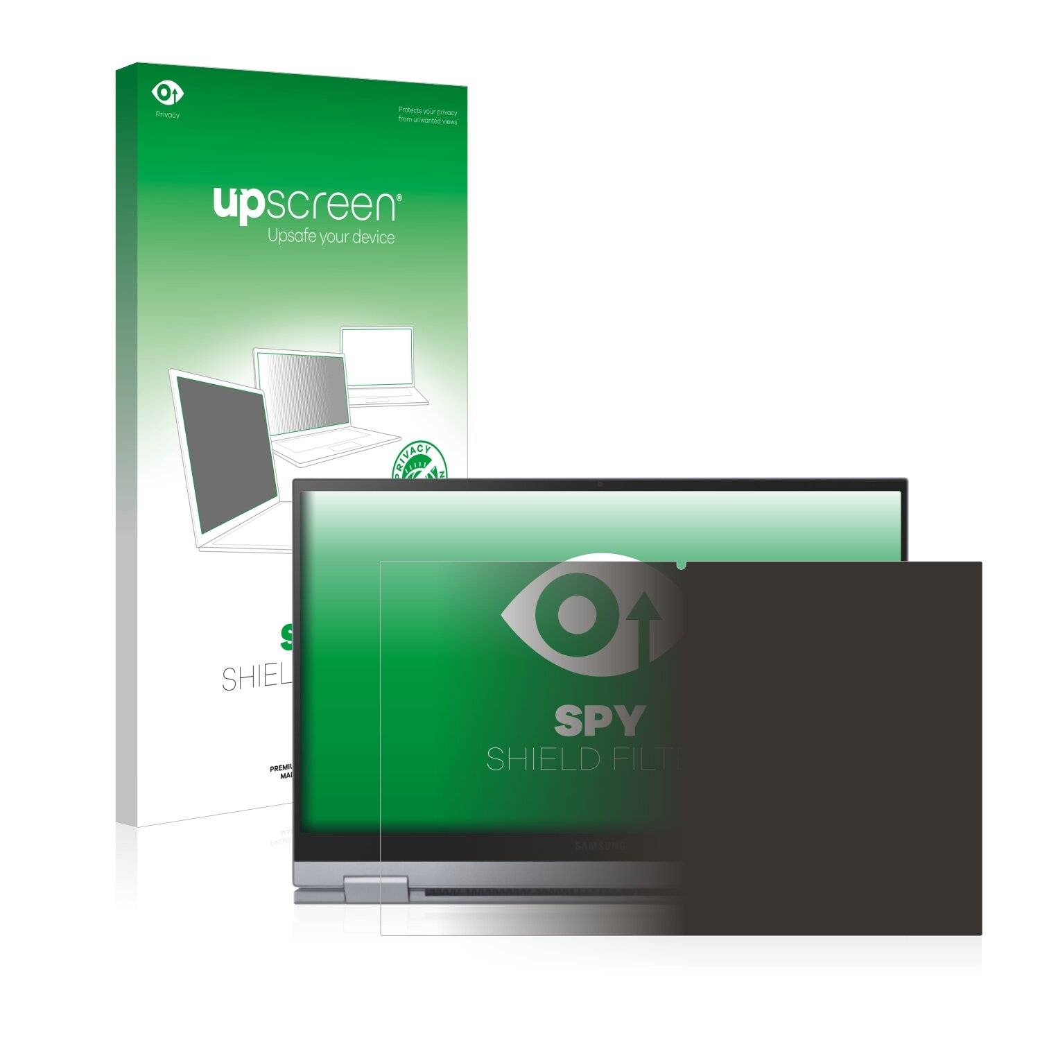 upscreen Spy Shield Filter Premium Blickschutzfilter für Samsung Galaxy Book Flex 2