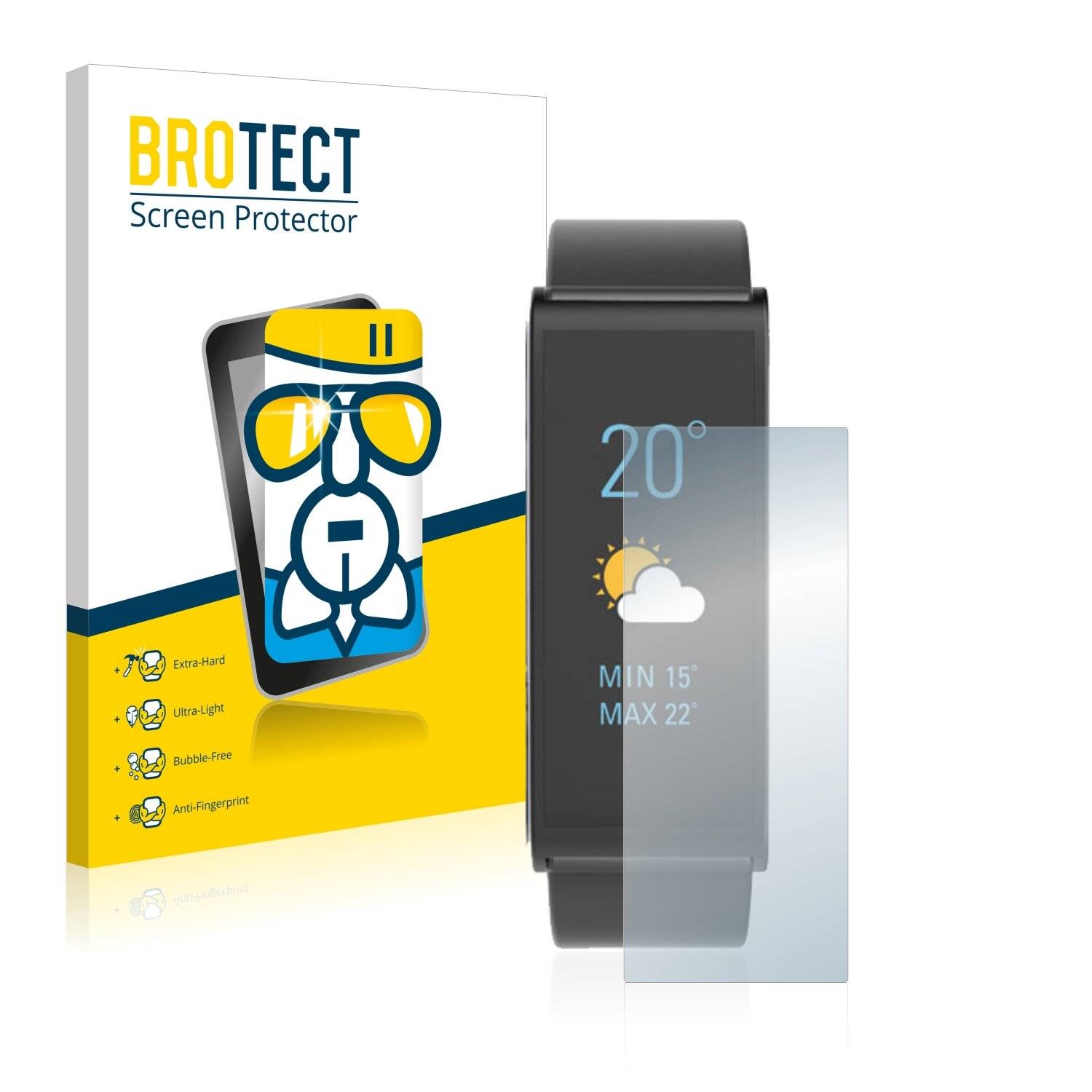 BROTECT AirGlass Schutzglas Folie für MyKronoz ZeFit 4