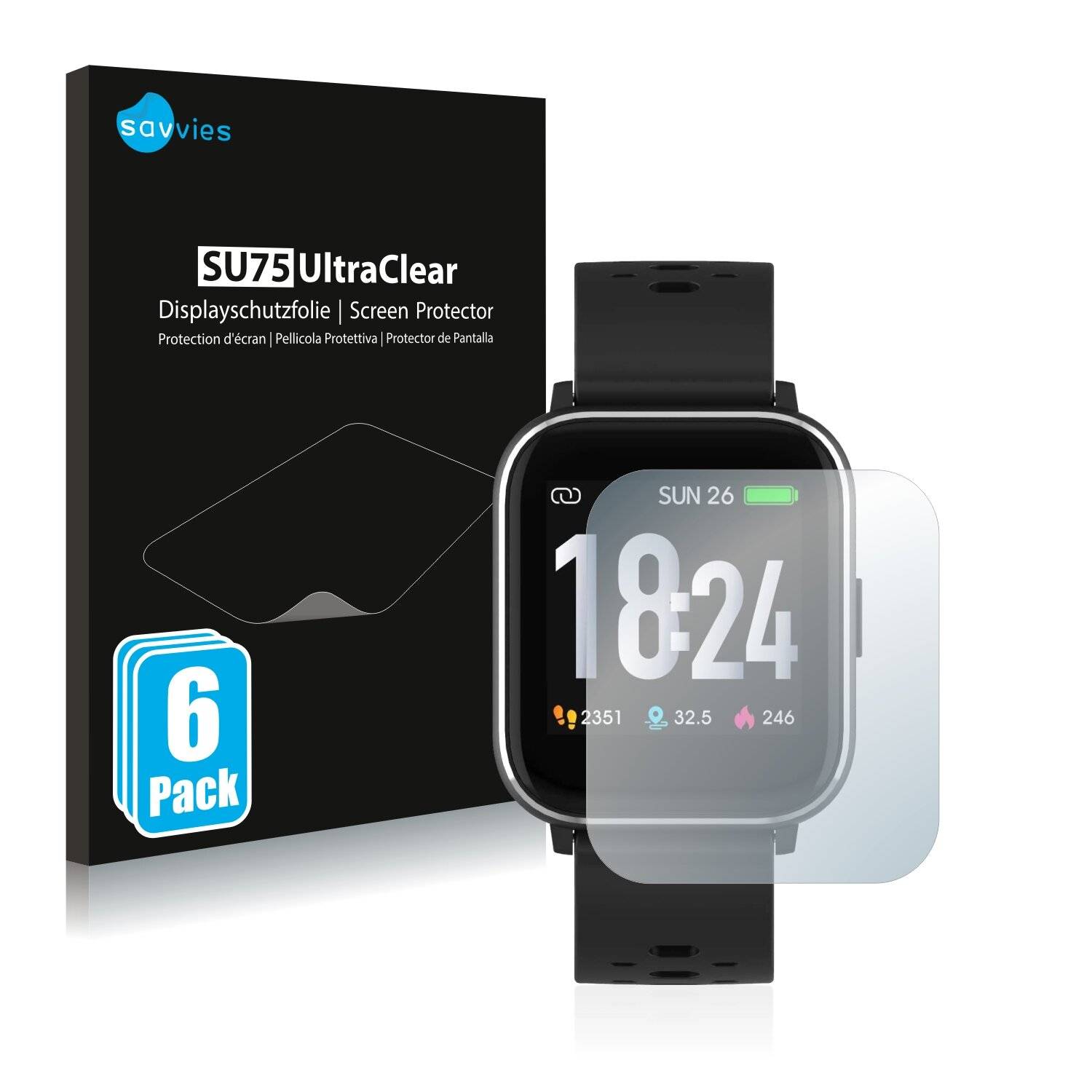 6x Savvies SU75 Displayschutzfolie für Denver