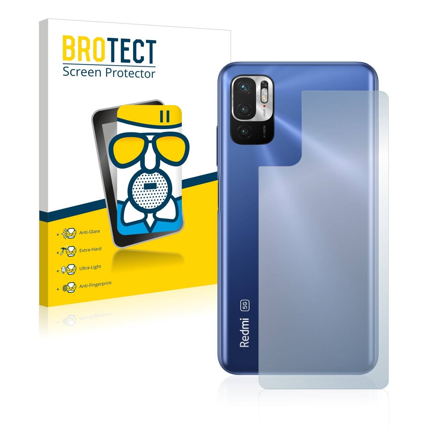 BROTECT AirGlass Matte Schutzglas Folie für Xiaomi Redmi Note 10T 5G