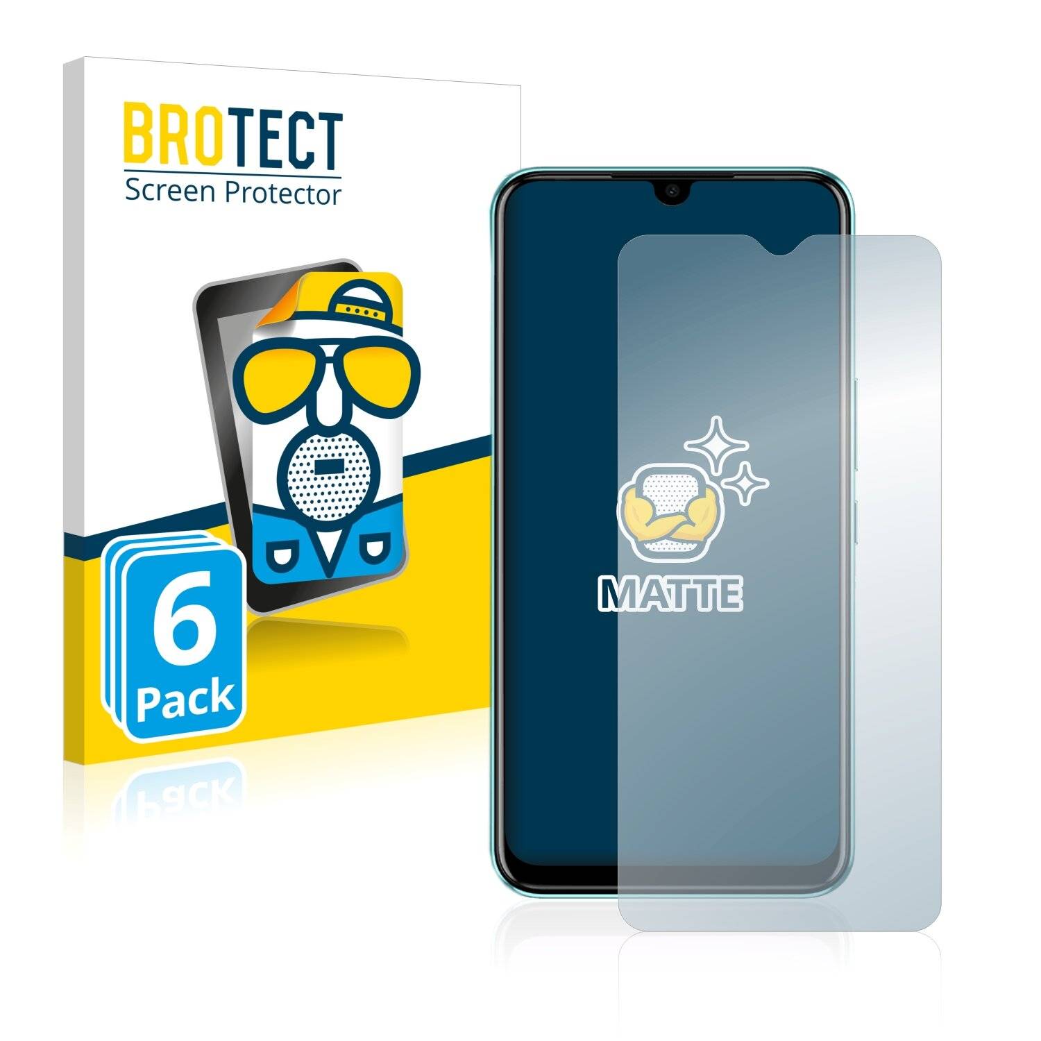 6x BROTECT Matte Displayschutzfolie für Tecno Spark 8 - Entspiegelt,