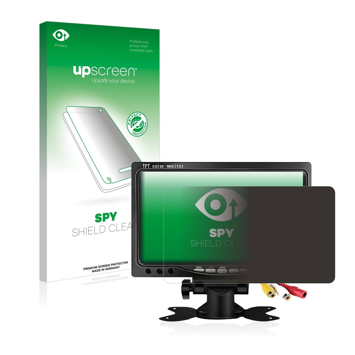 upscreen Spy Shield Clear Premium Blickschutzfolie für Kenowa Car Monitor