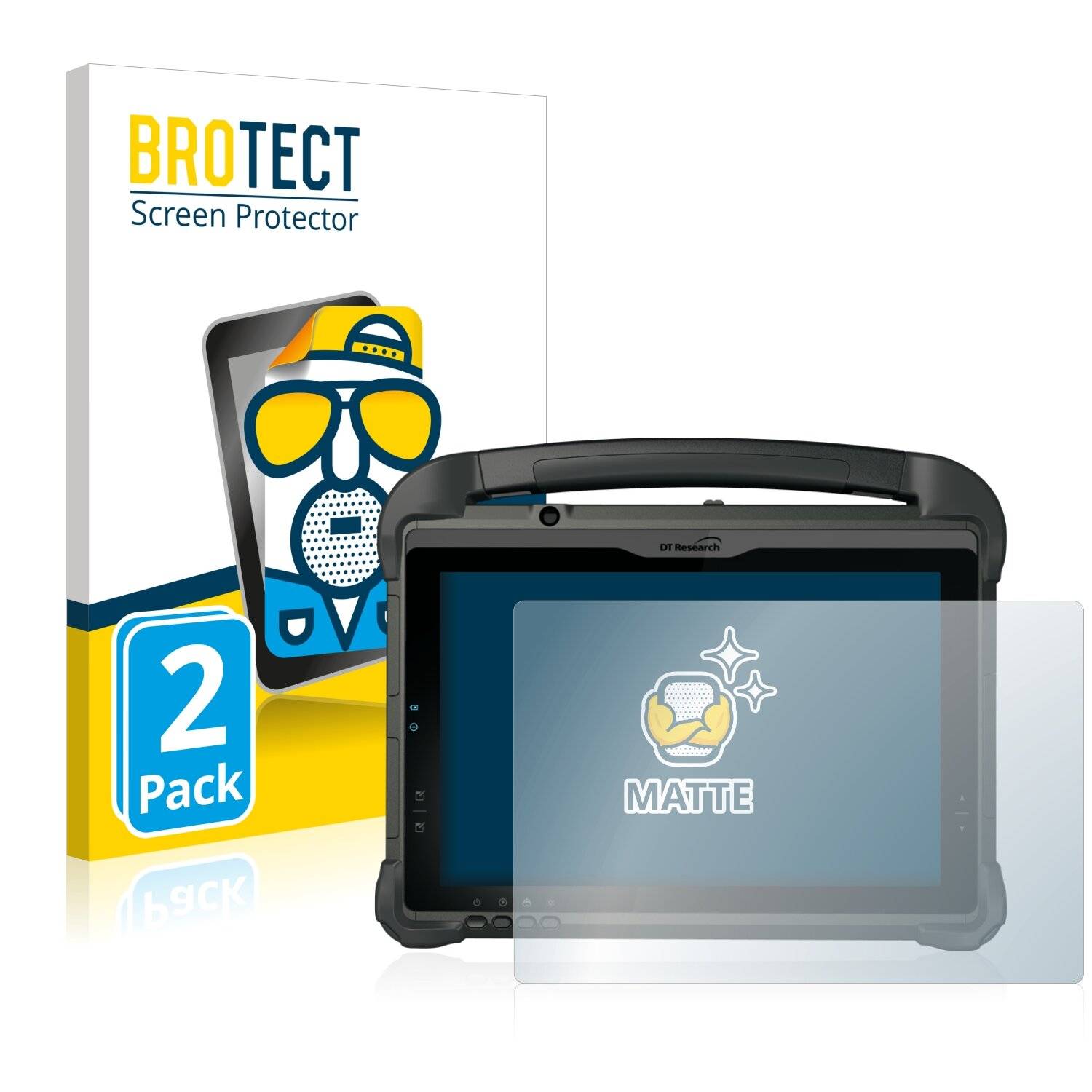 2x BROTECT Matte Displayschutzfolie für DT Research 301Q - Entspiegelt,