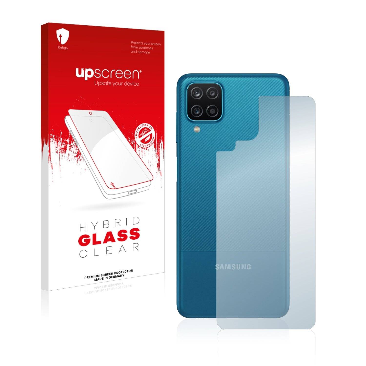 upscreen Hybrid Glass Clear Premium Schutzglas Folie für Samsung Galaxy A12