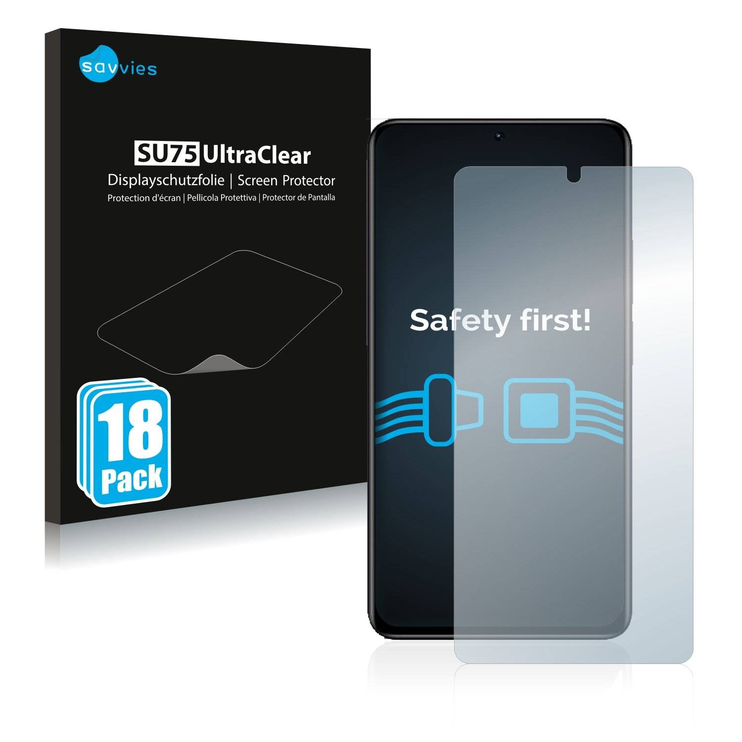 18x Savvies SU75 Displayschutzfolie für Xiaomi Redmi Note 11