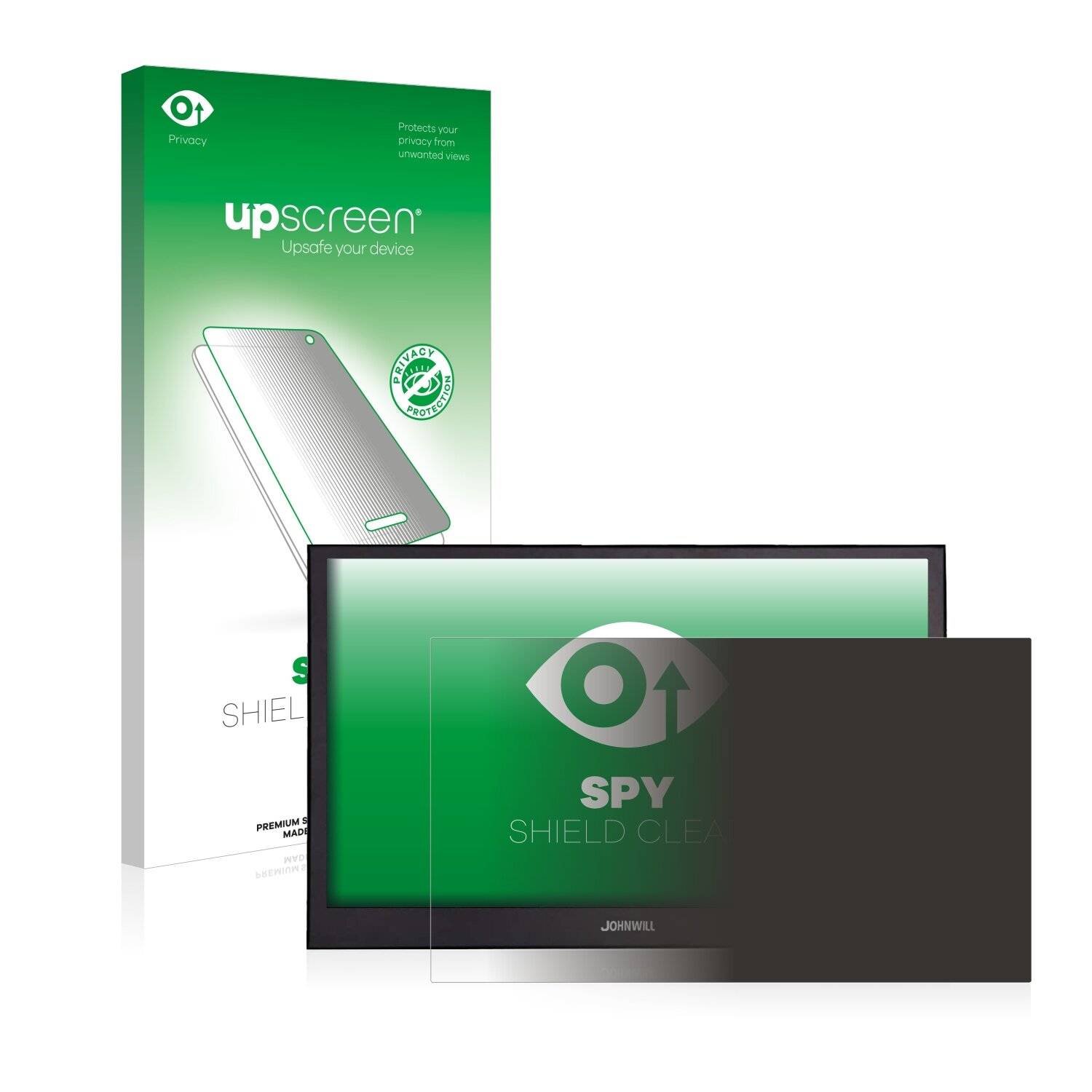 upscreen Spy Shield Clear Premium Blickschutzfolie für Johnwill Portable Monitor