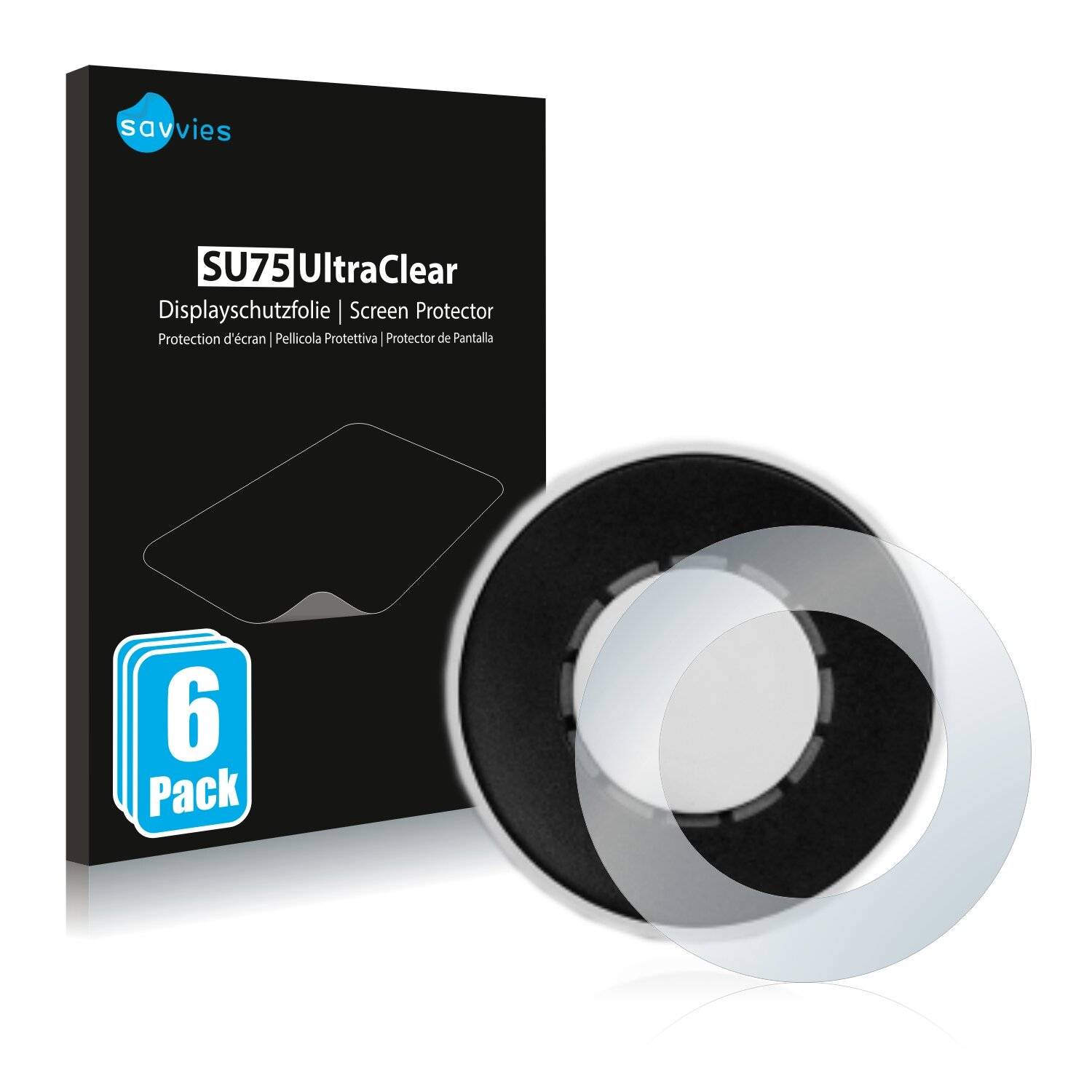 6x Savvies SU75 Displayschutzfolie für Shortcut Labs Flic