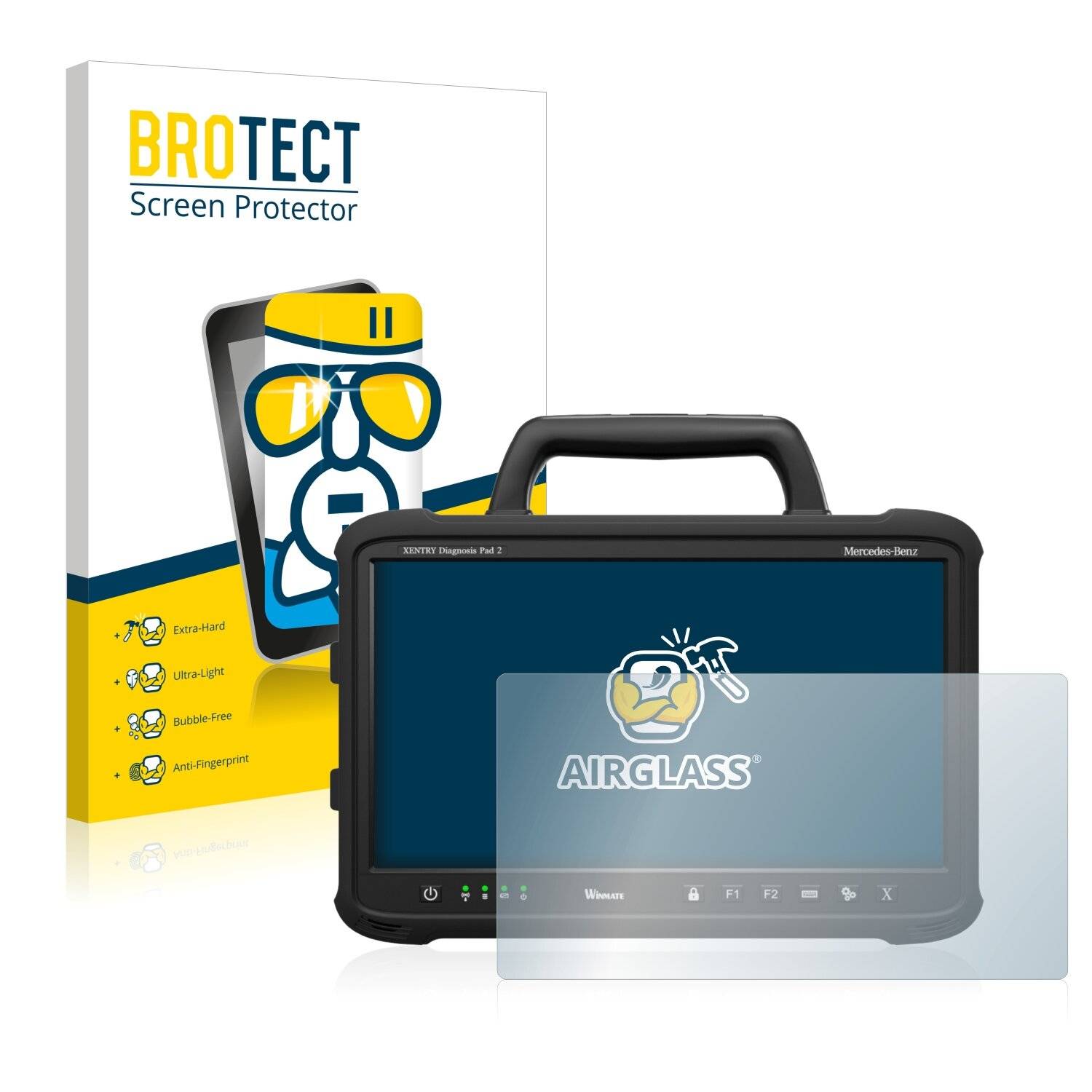BROTECT AirGlass Schutzglas Folie für Mercedes-Benz XENTRY Diagnosis Pad